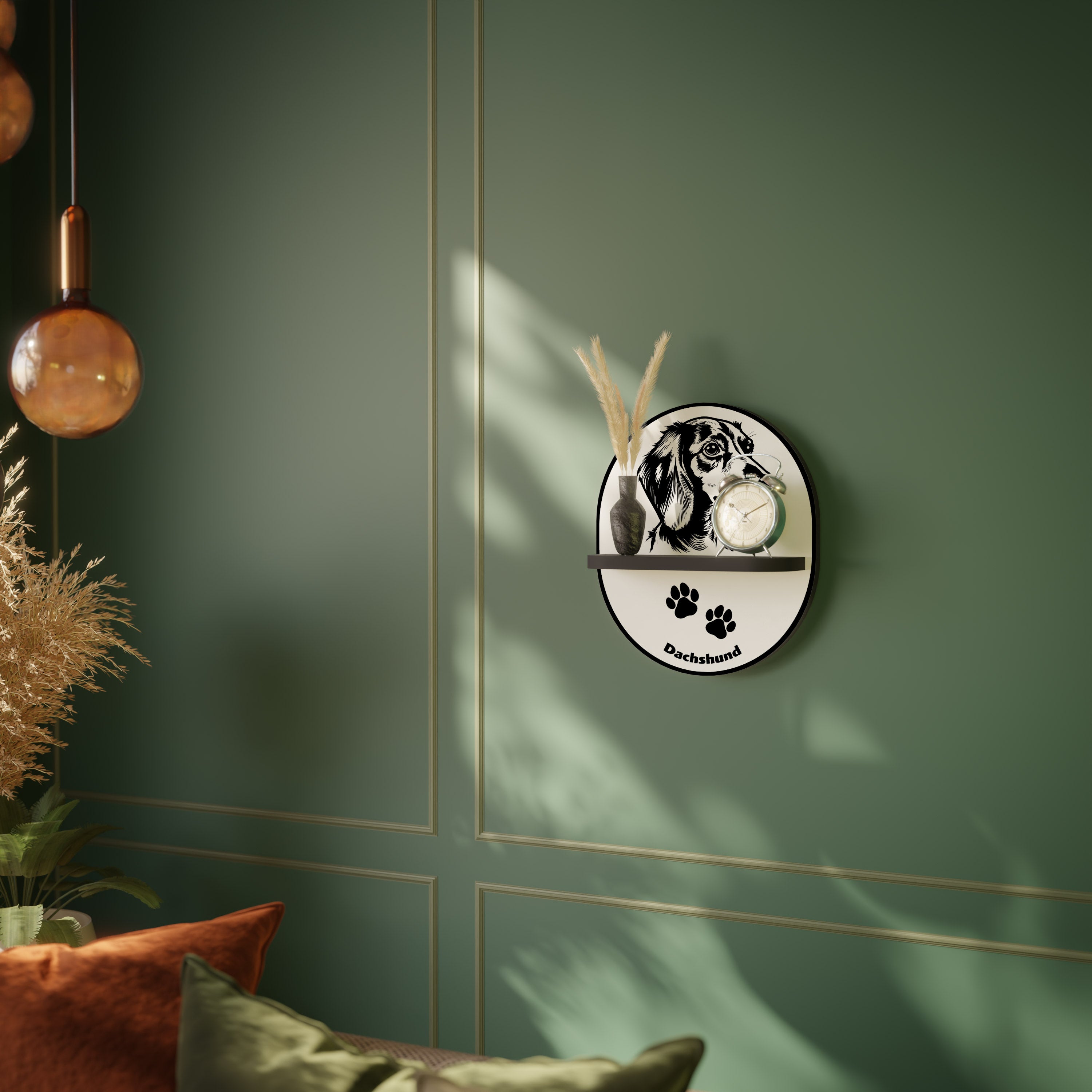 DACHSHUND DOG Decorative Art Shelf