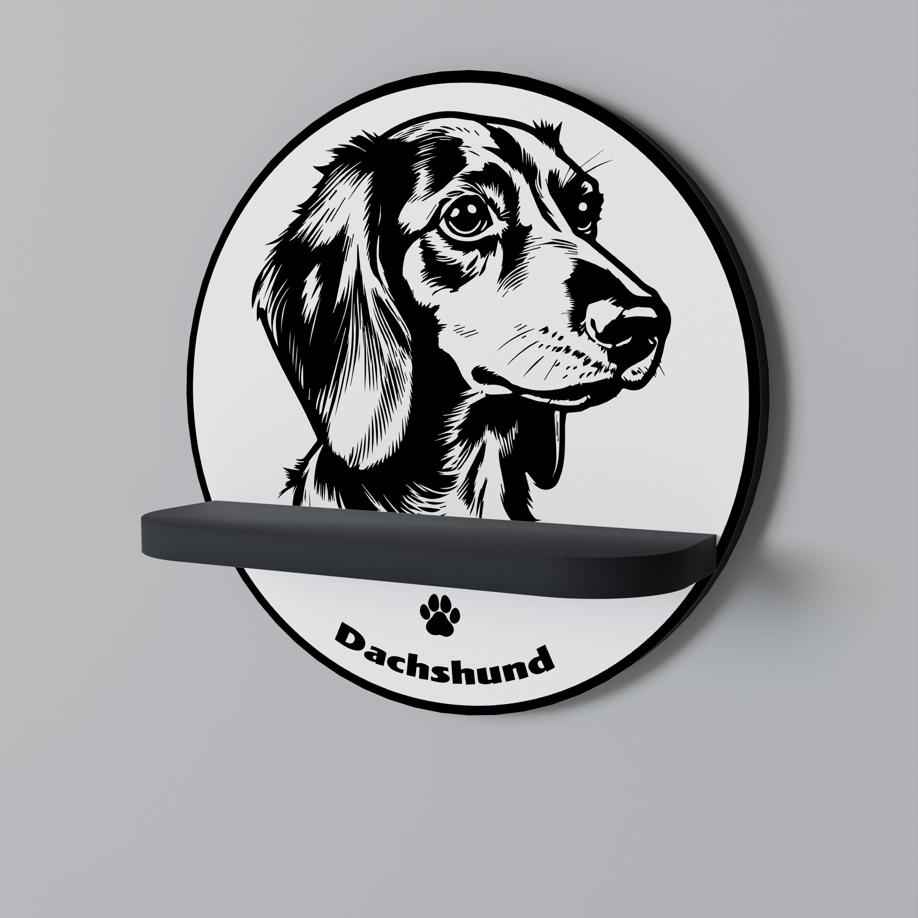 DACHSHUND DOG Decorative Art Shelf
