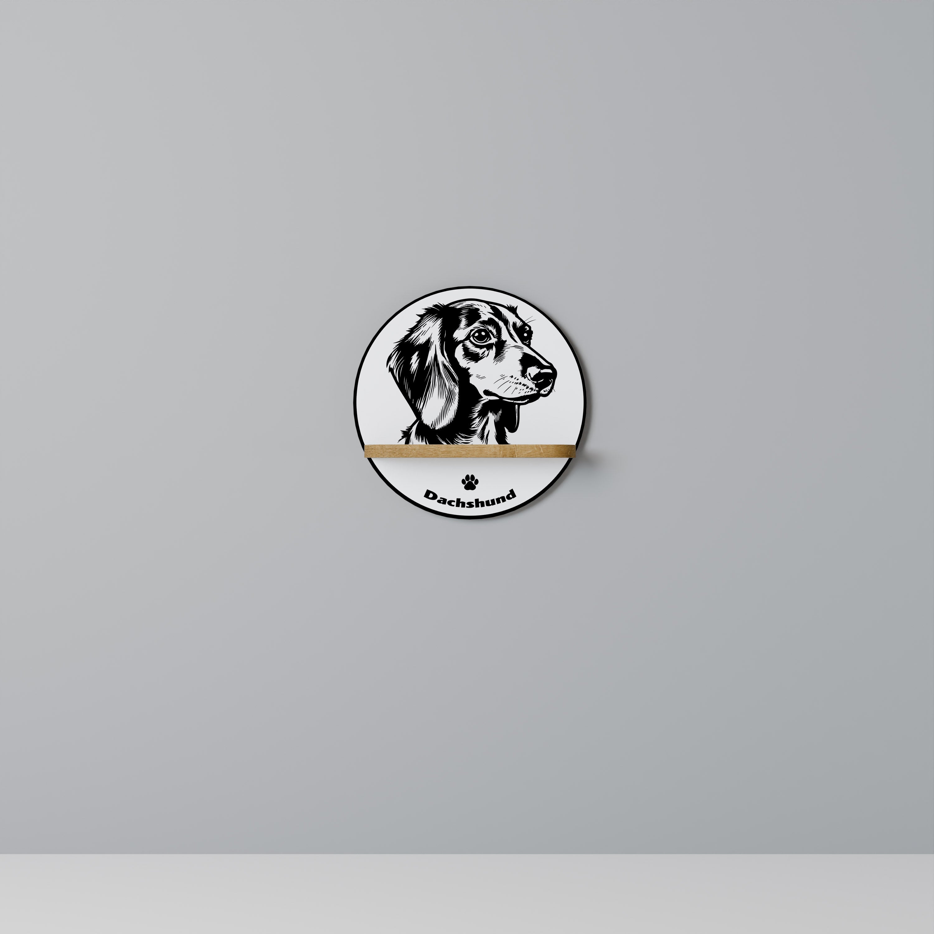 DACHSHUND DOG Decorative Art Shelf