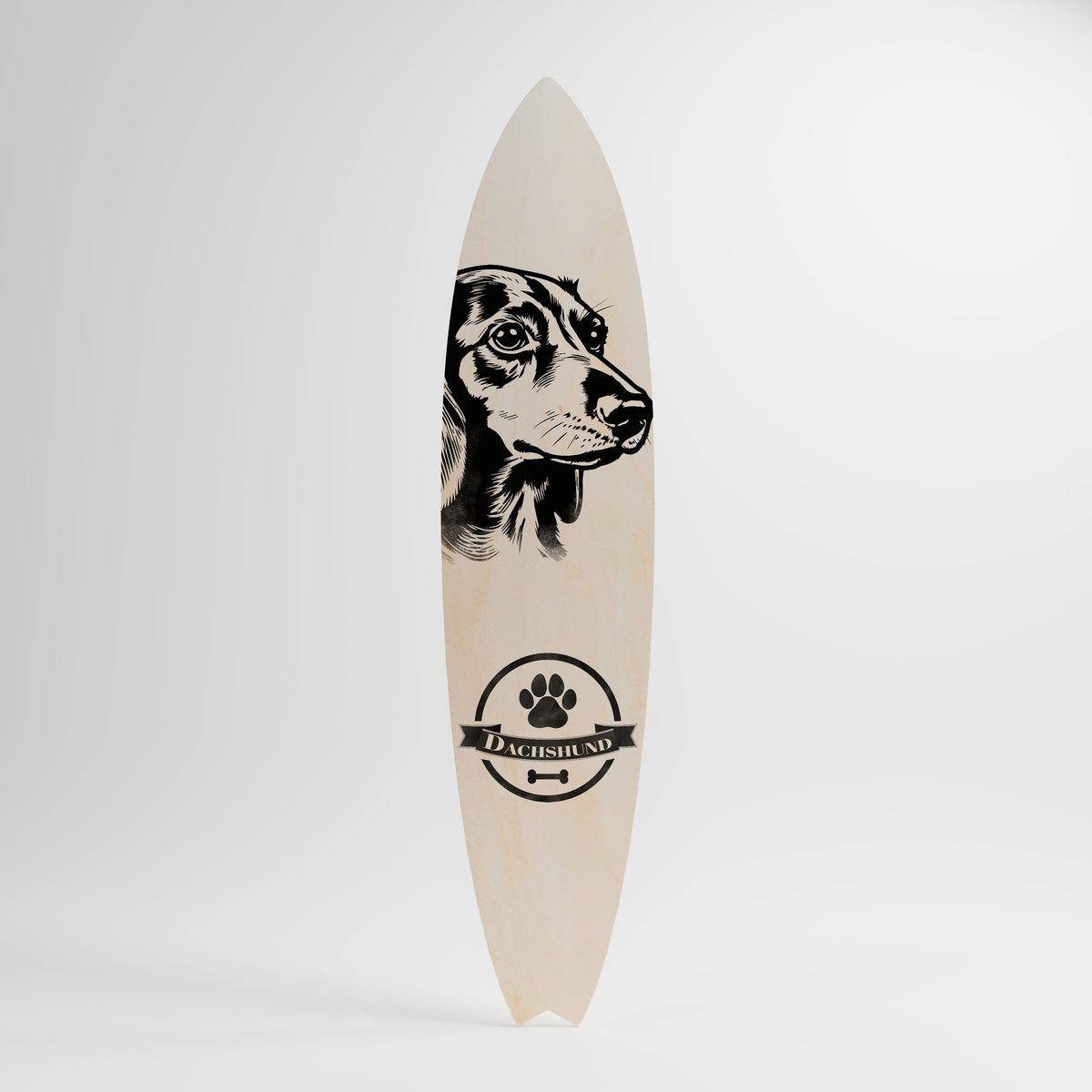 DACHSHUND DOG Painel Decorativo Prancha de Surf