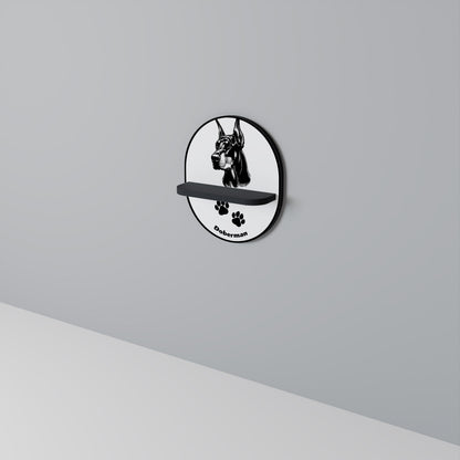 DOBERMAN DOG Art Shelf