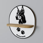 DOBERMAN DOG Decorative Art Shelf