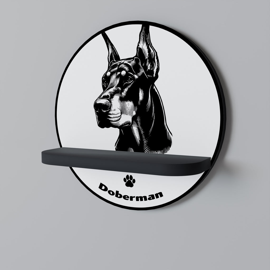 DOBERMAN DOG Decorative Art Shelf