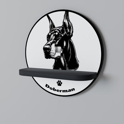 DOBERMAN DOG Art Shelf