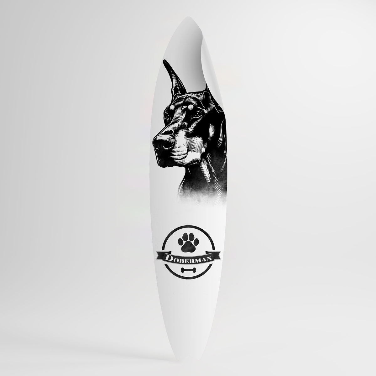 DOBERMAN DOG Αυτοκόλλητη Αφίσα "Surf"