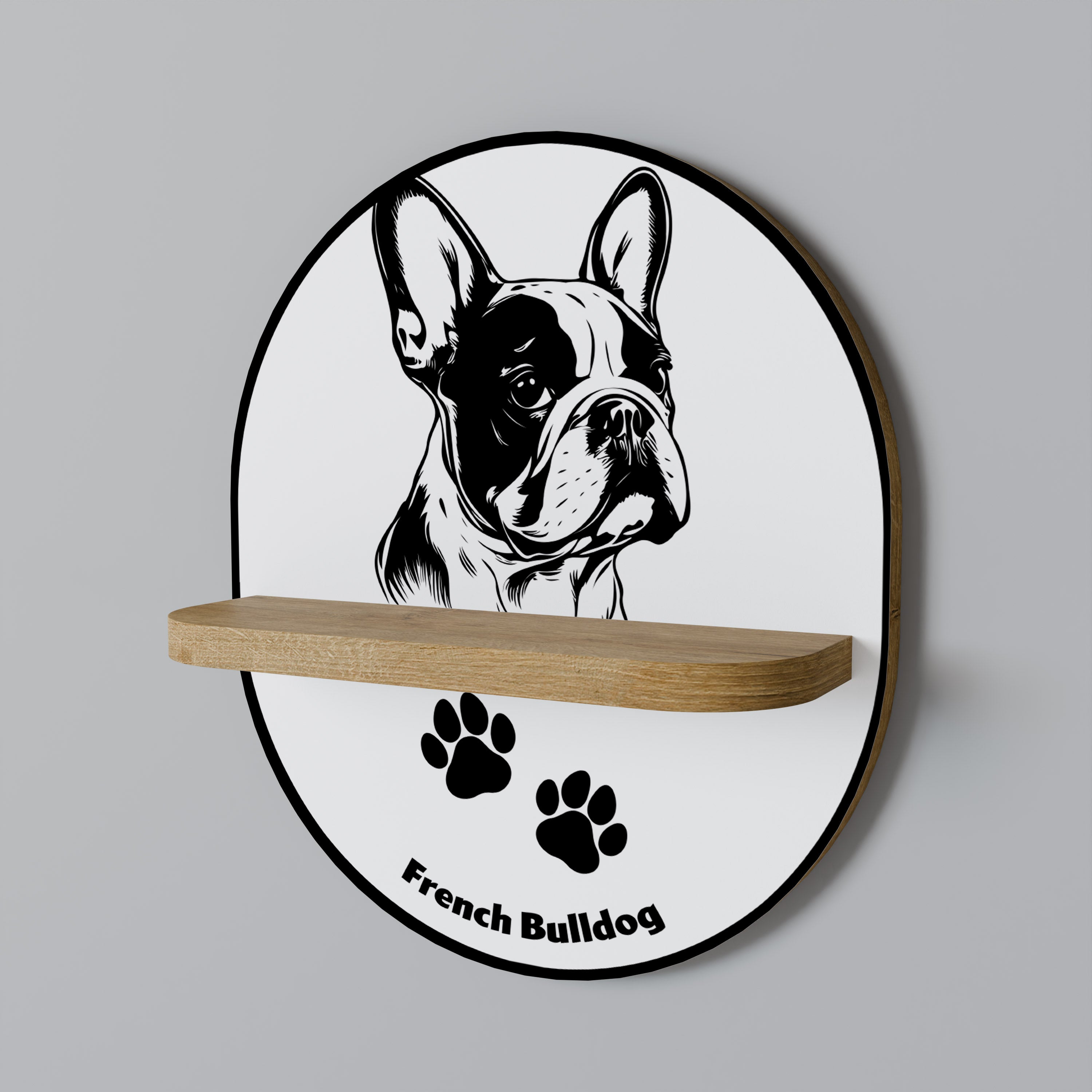 FRENCH BULLDOG Decorative Art Shelf