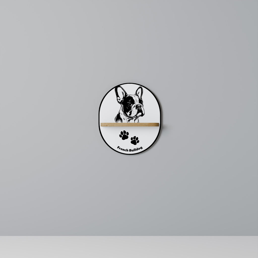 FRENCH BULLDOG Decorative Art Shelf