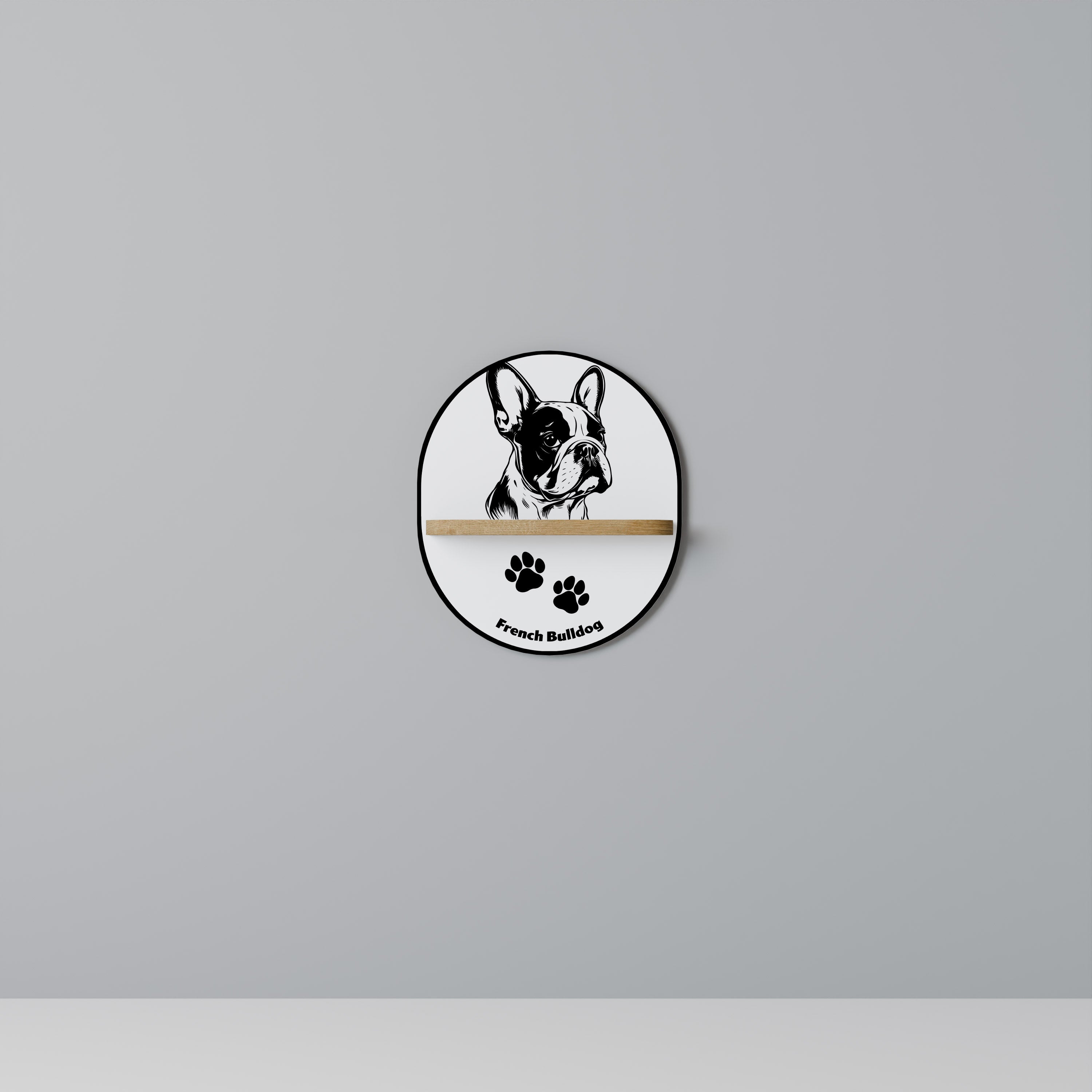 FRENCH BULLDOG Decorative Art Shelf