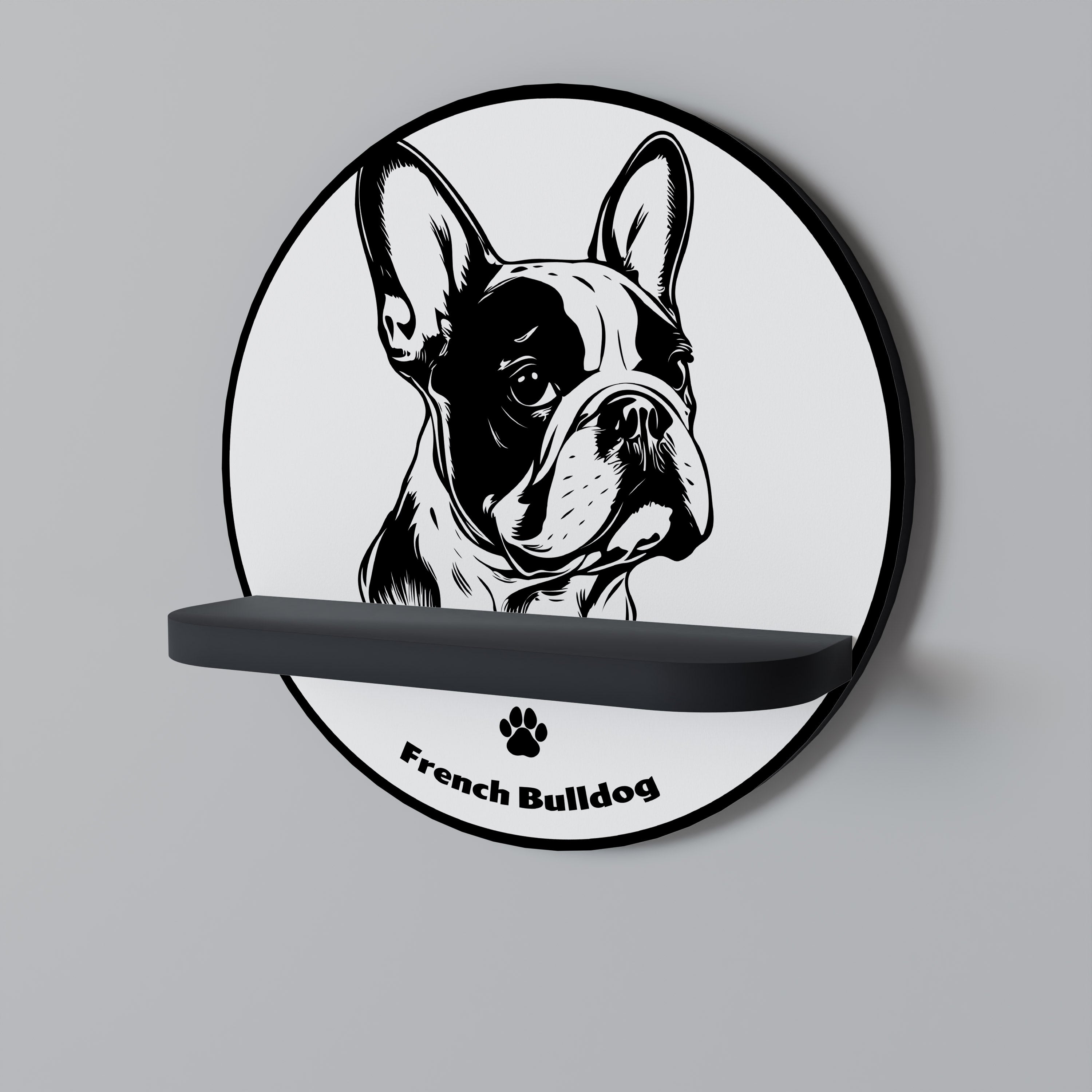 FRENCH BULLDOG Decorative Art Shelf