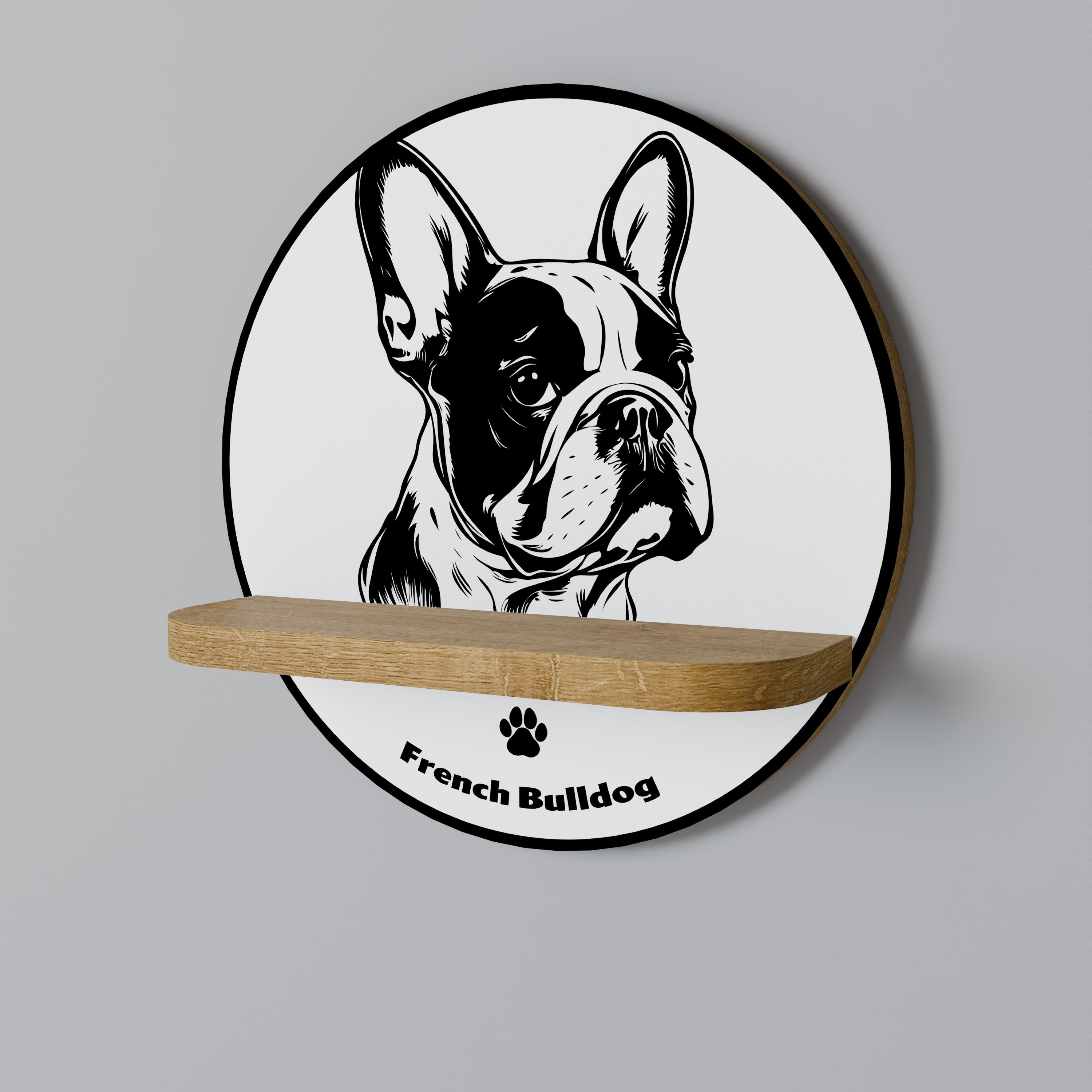 FRENCH BULLDOG Decorative Art Shelf