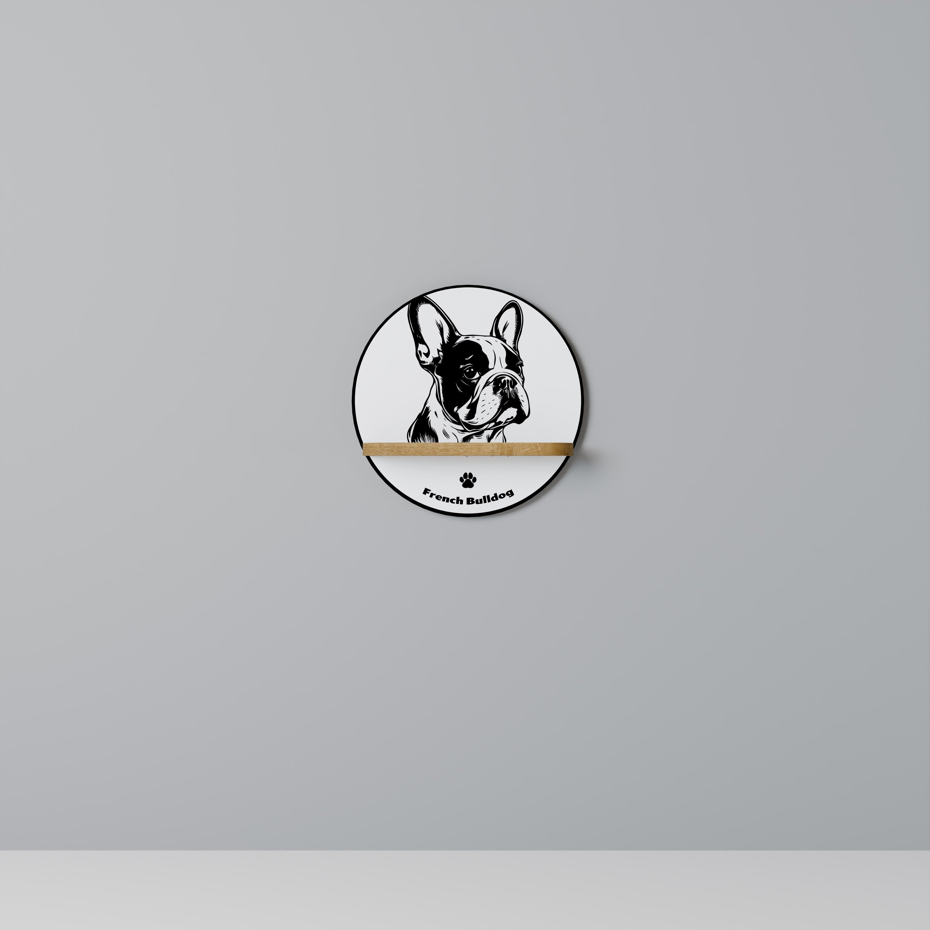 FRENCH BULLDOG Decorative Art Shelf