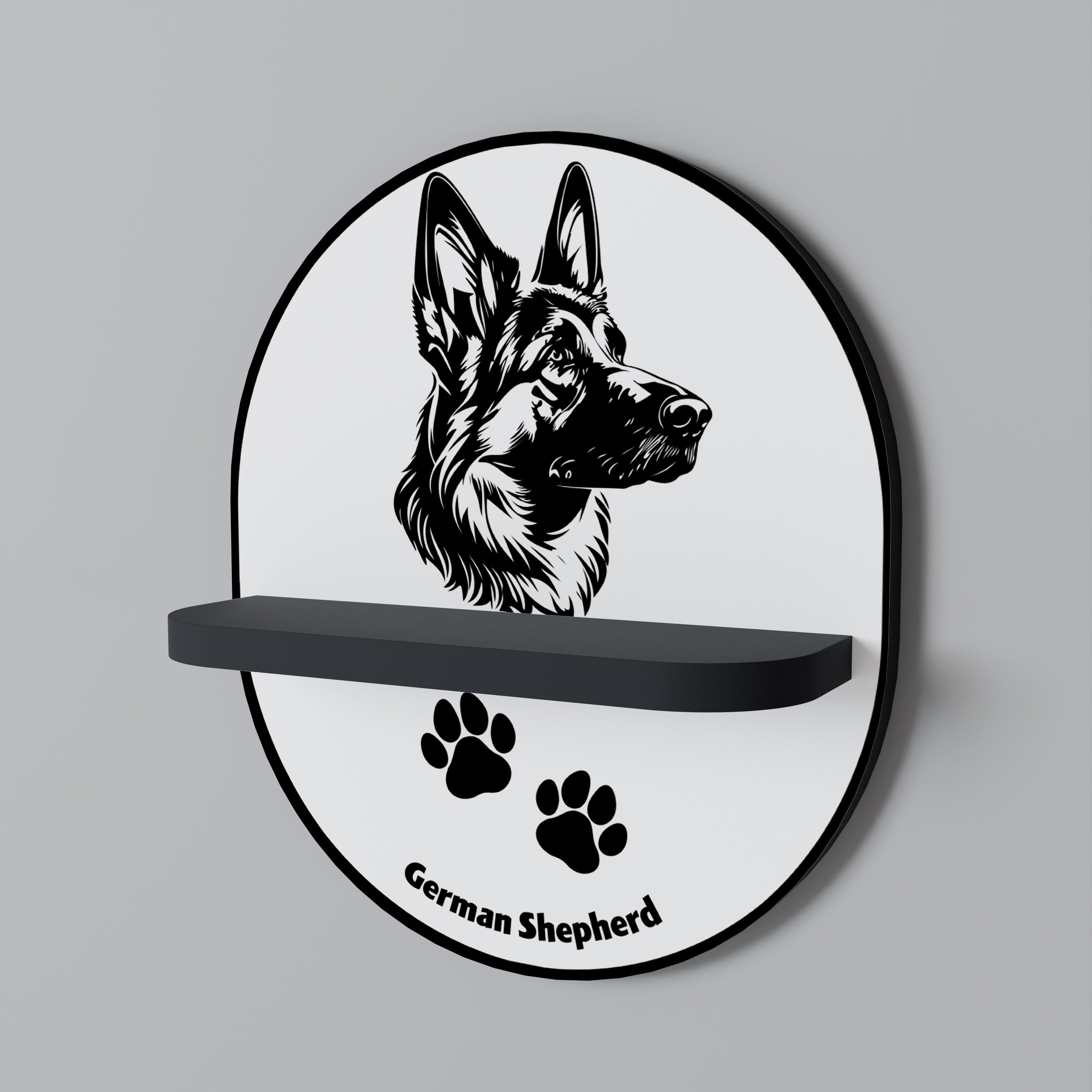 GERMAN SHEPARD Decorative Art Shelf