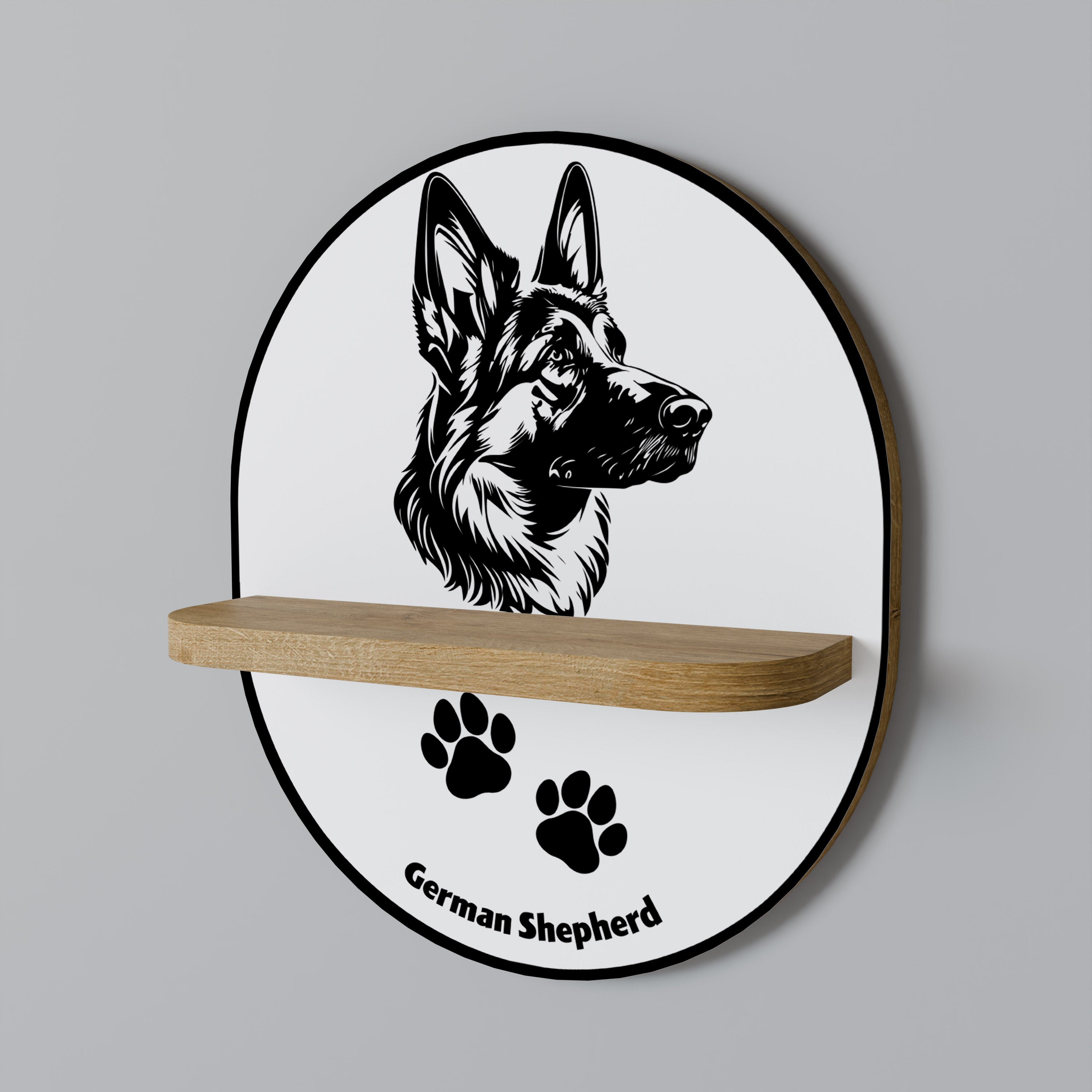 GERMAN SHEPARD Decorative Art Shelf