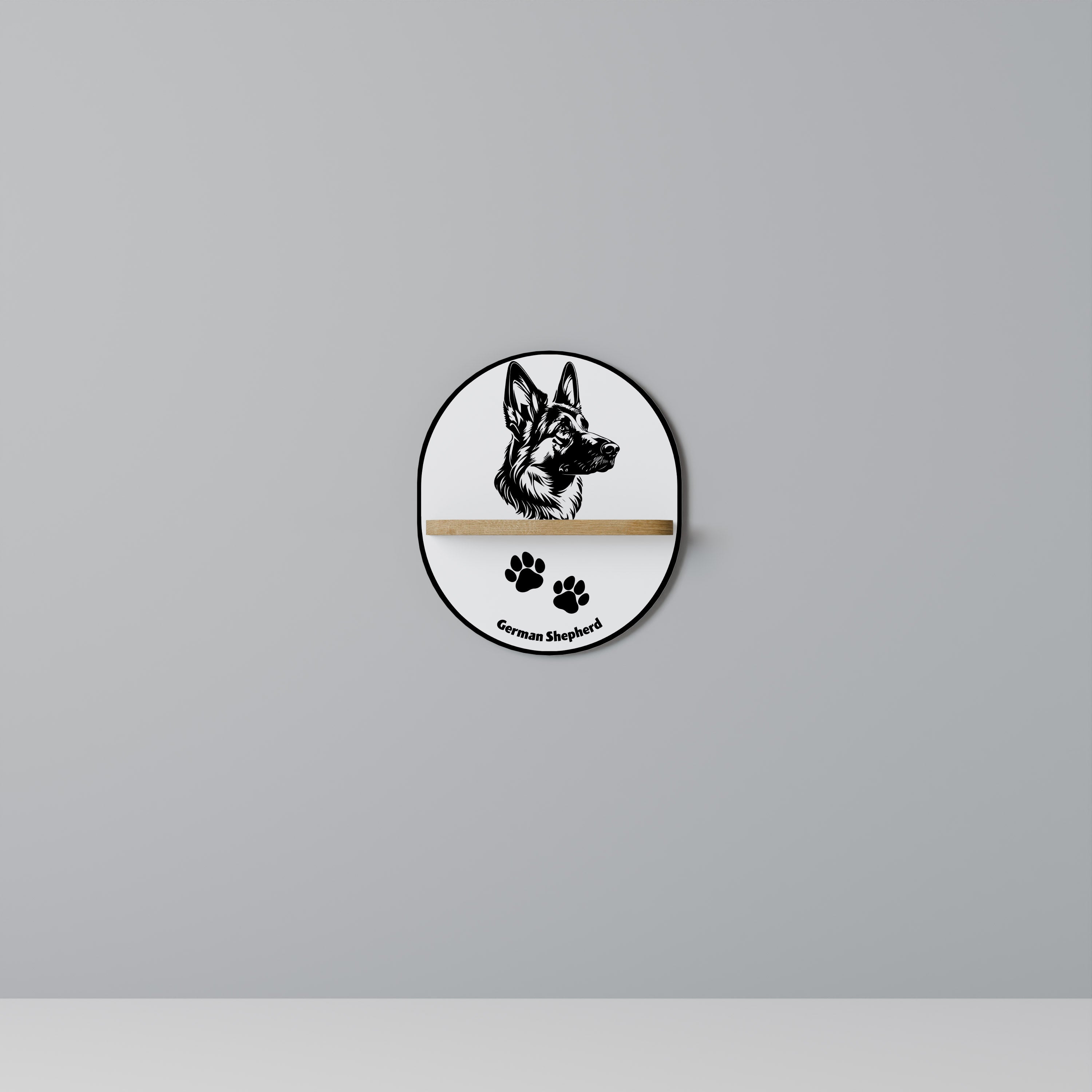 GERMAN SHEPARD Decorative Art Shelf