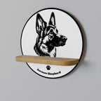 GERMAN SHEPARD Decorative Art Shelf