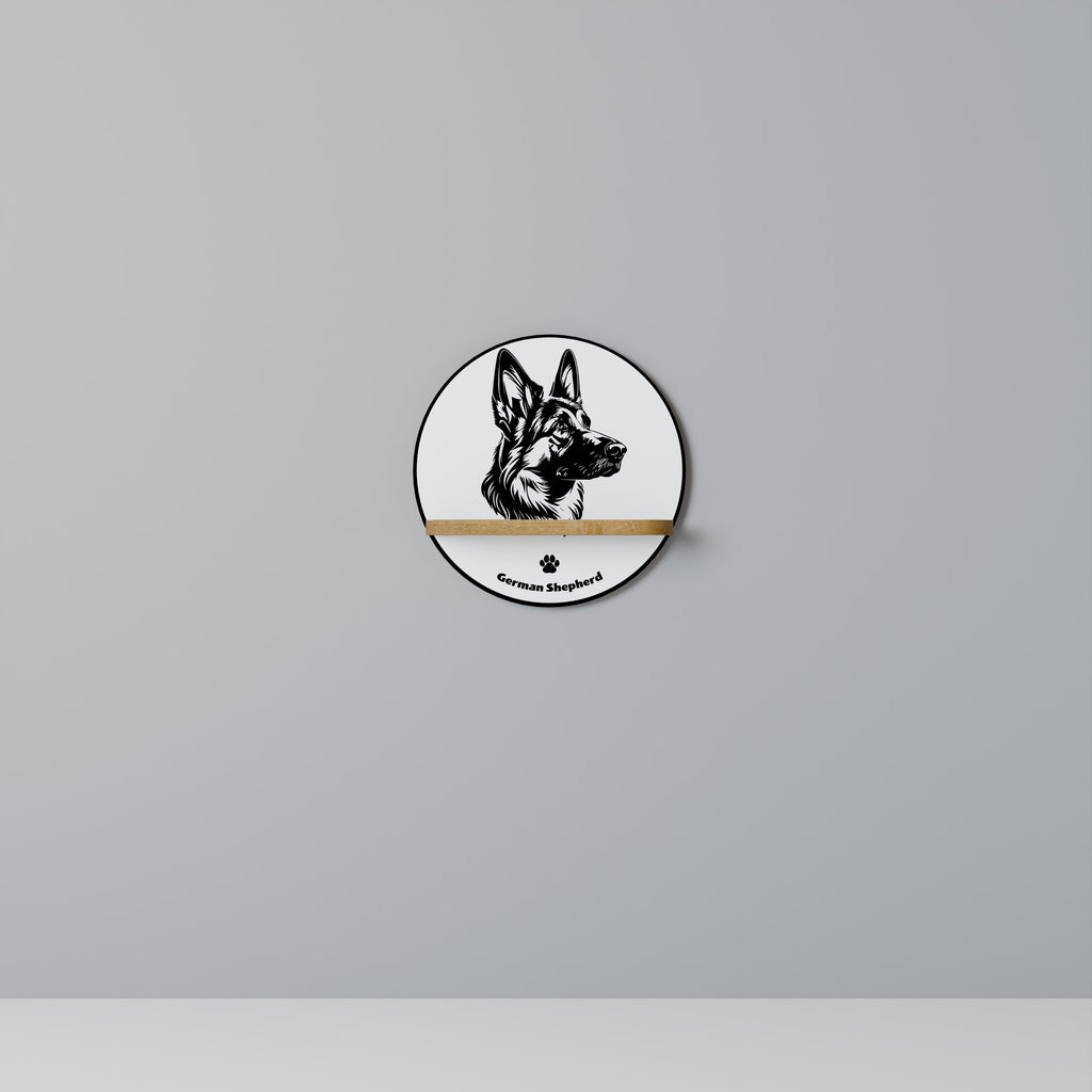 GERMAN SHEPARD Decorative Art Shelf