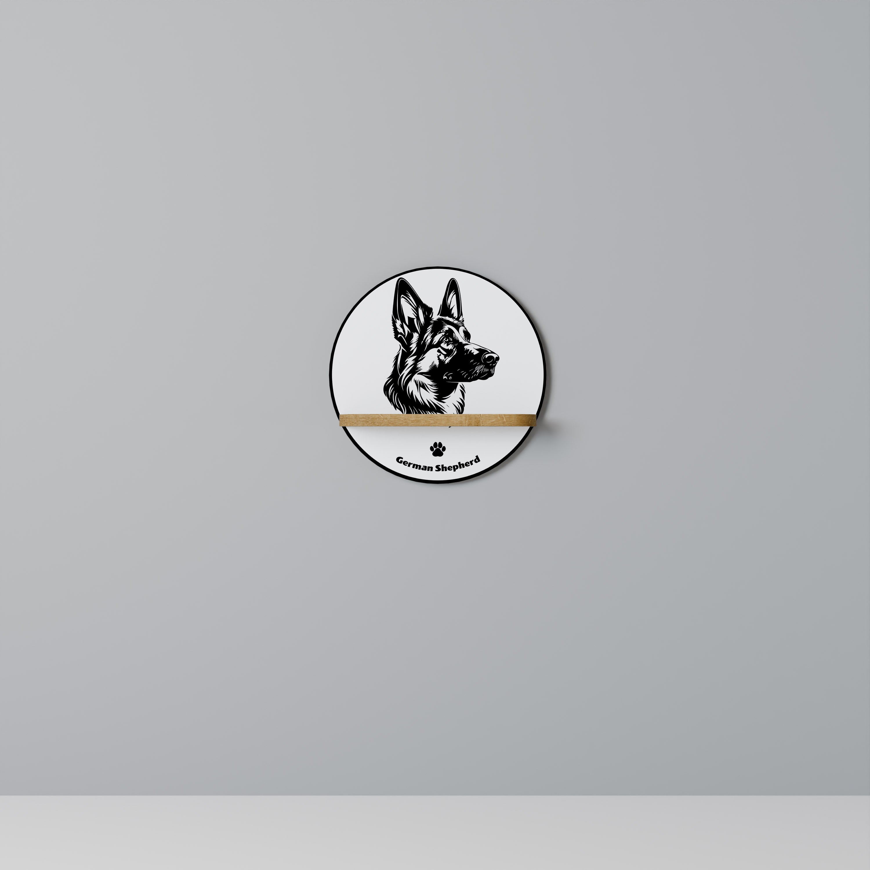 GERMAN SHEPARD Decorative Art Shelf