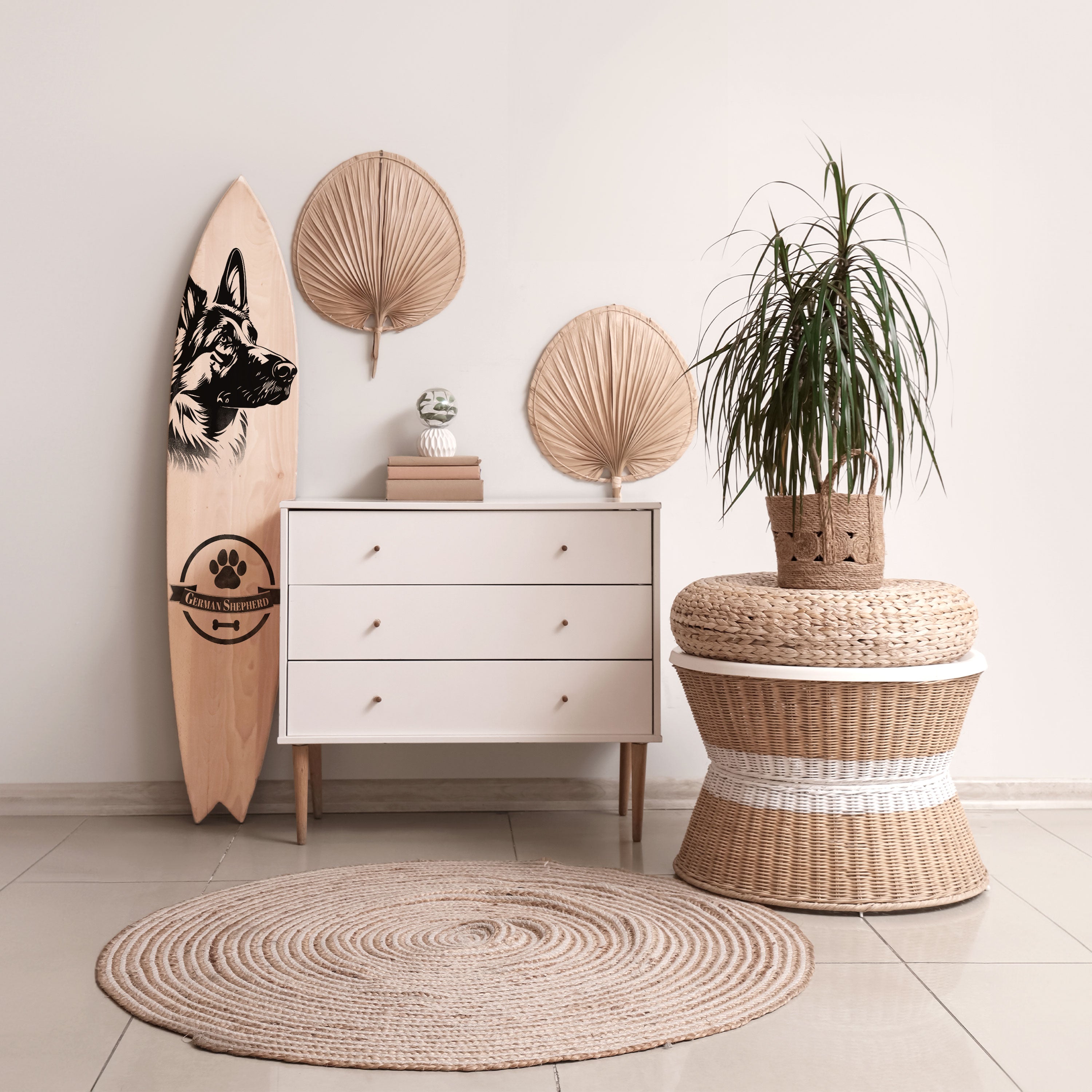 GERMAN SHEPARD Surfboard Decorative Panel