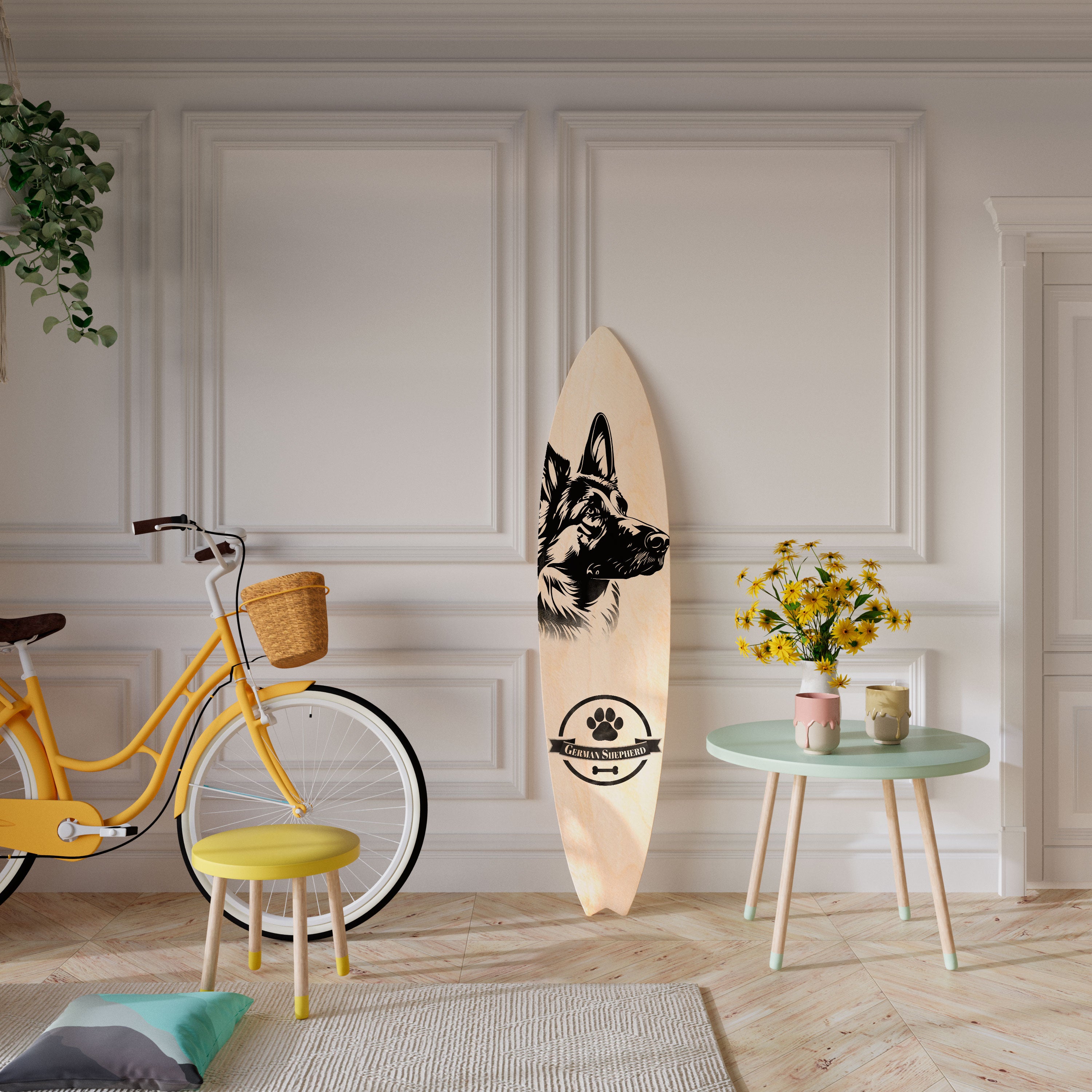 GERMAN SHEPARD Surfboard Decorative Panel