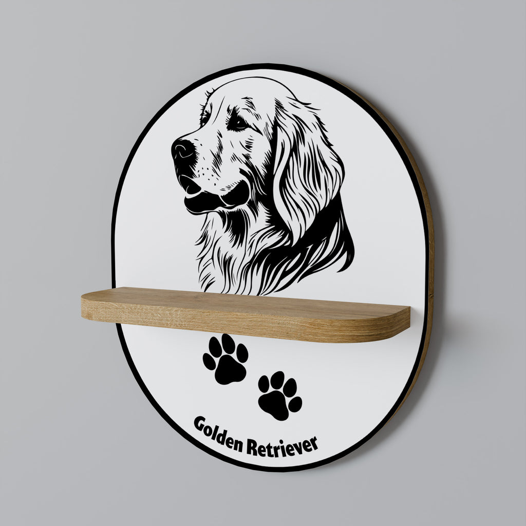 GOLDEN RETRIEVER Decorative Art Shelf