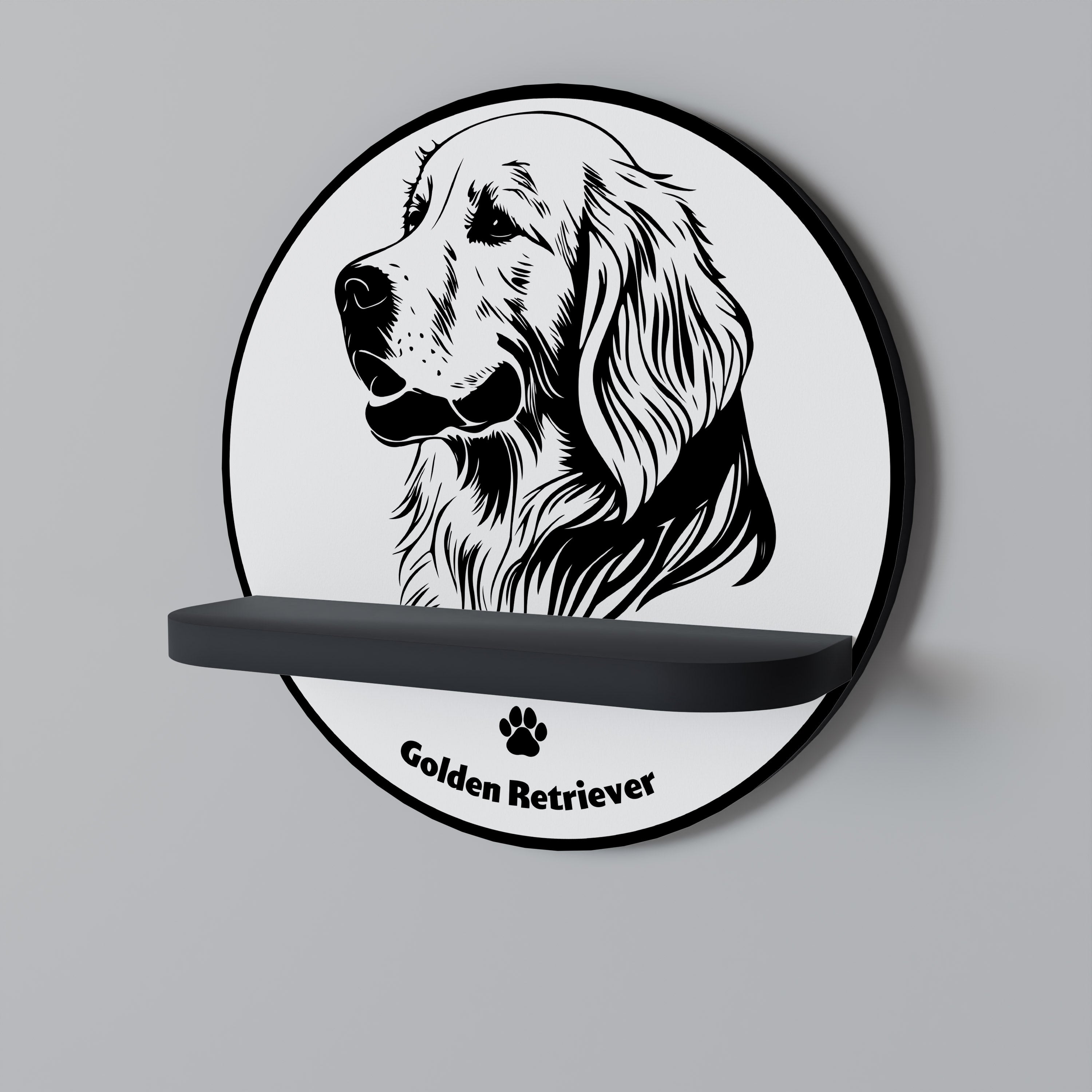 GOLDEN RETRIEVER Decorative Art Shelf