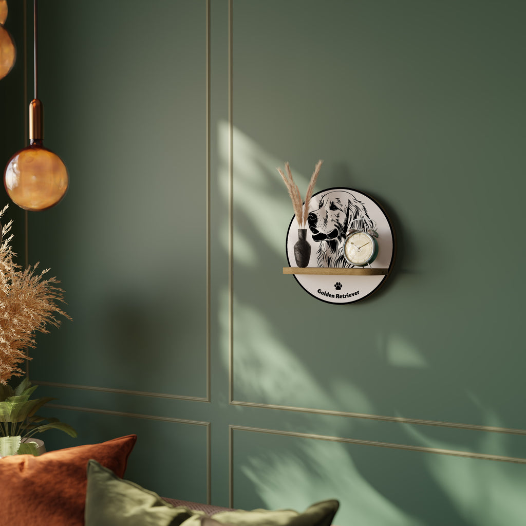 GOLDEN RETRIEVER Decorative Art Shelf