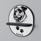 BULLDOG DOG Decorative Art Shelf