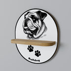 BULLDOG DOG Decorative Art Shelf