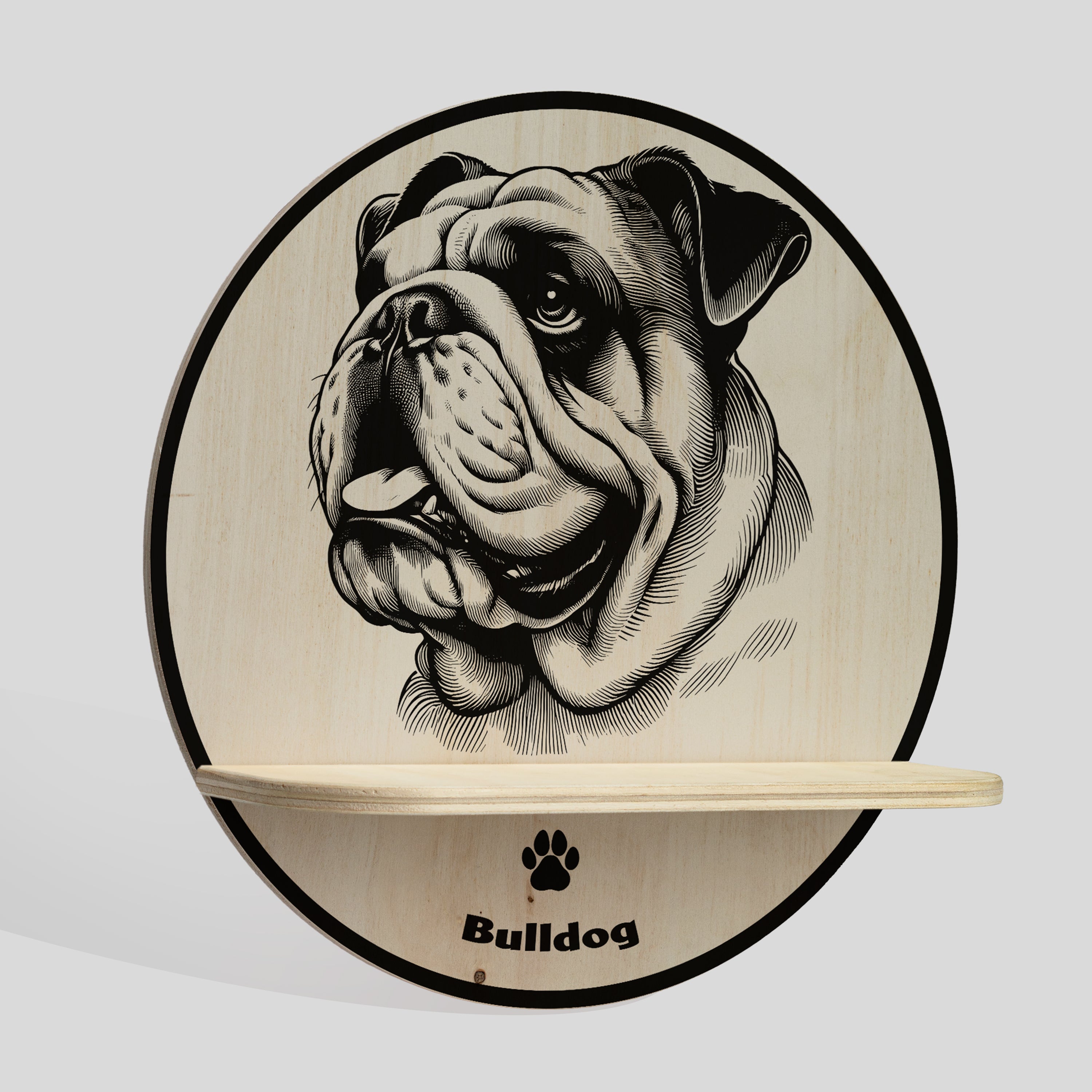 BULLDOG DOG Półka okrągła