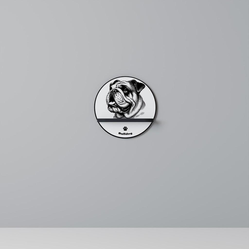 BULLDOG DOG Decorative Art Shelf