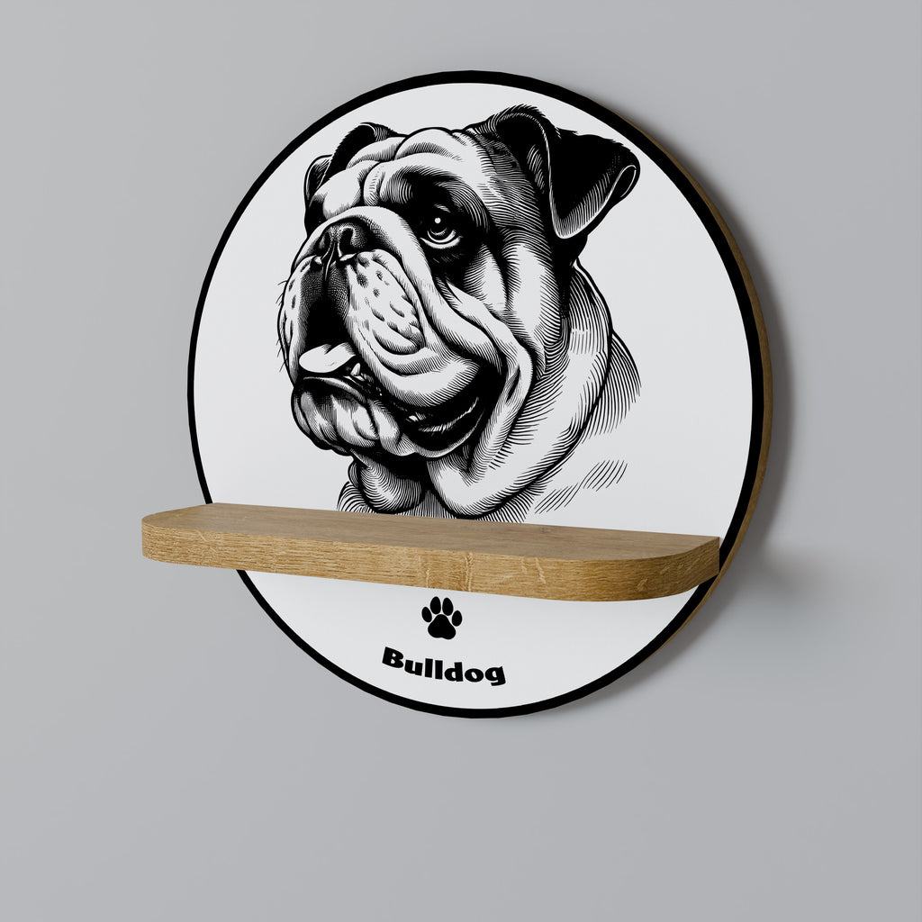 BULLDOG DOG Decorative Art Shelf