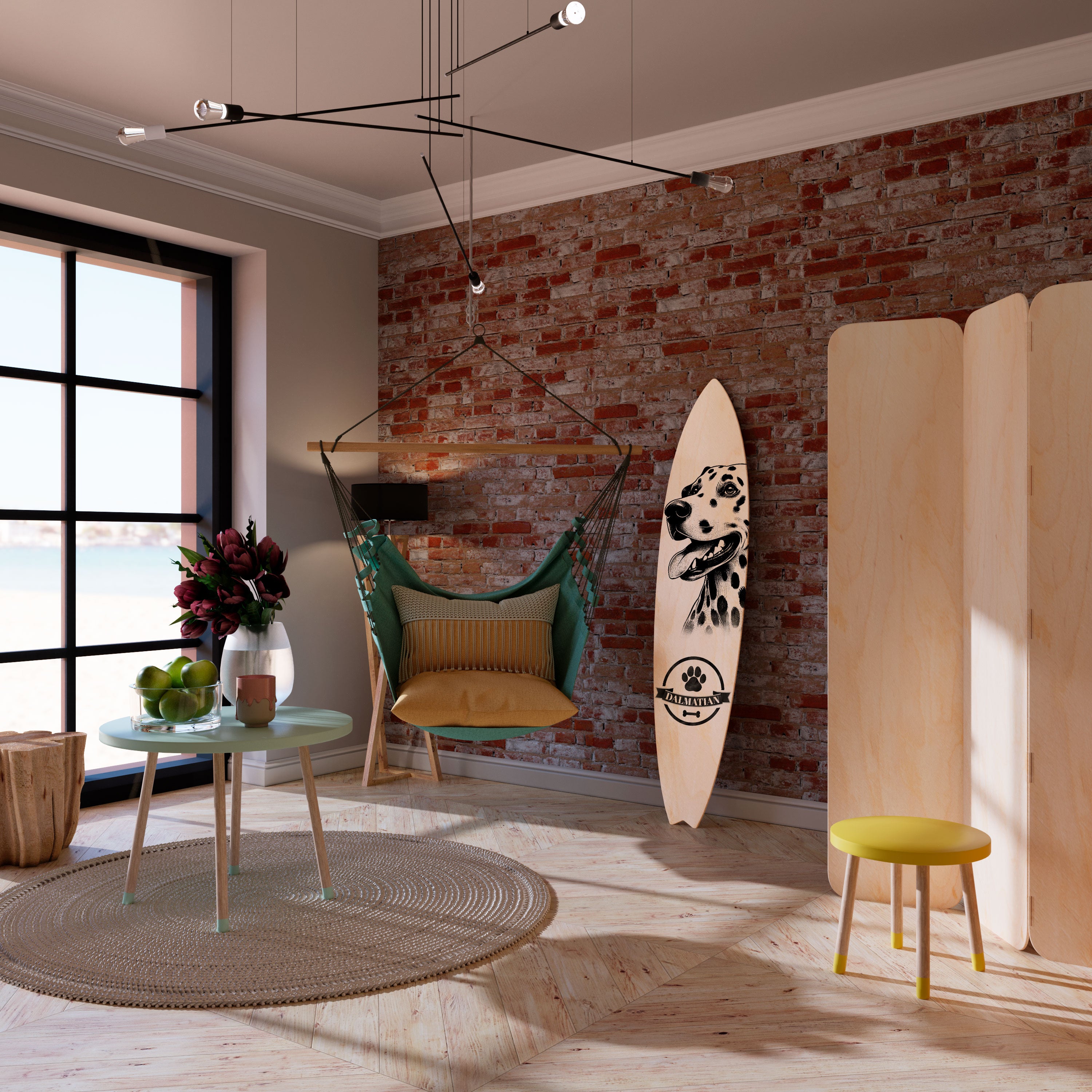 DALMATIAN DOG Surfboard Decorative Panel