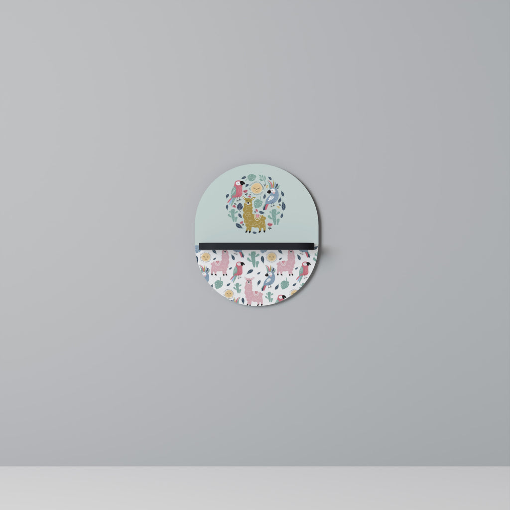 COLORFUL ALPACAS Decorative Art Shelf