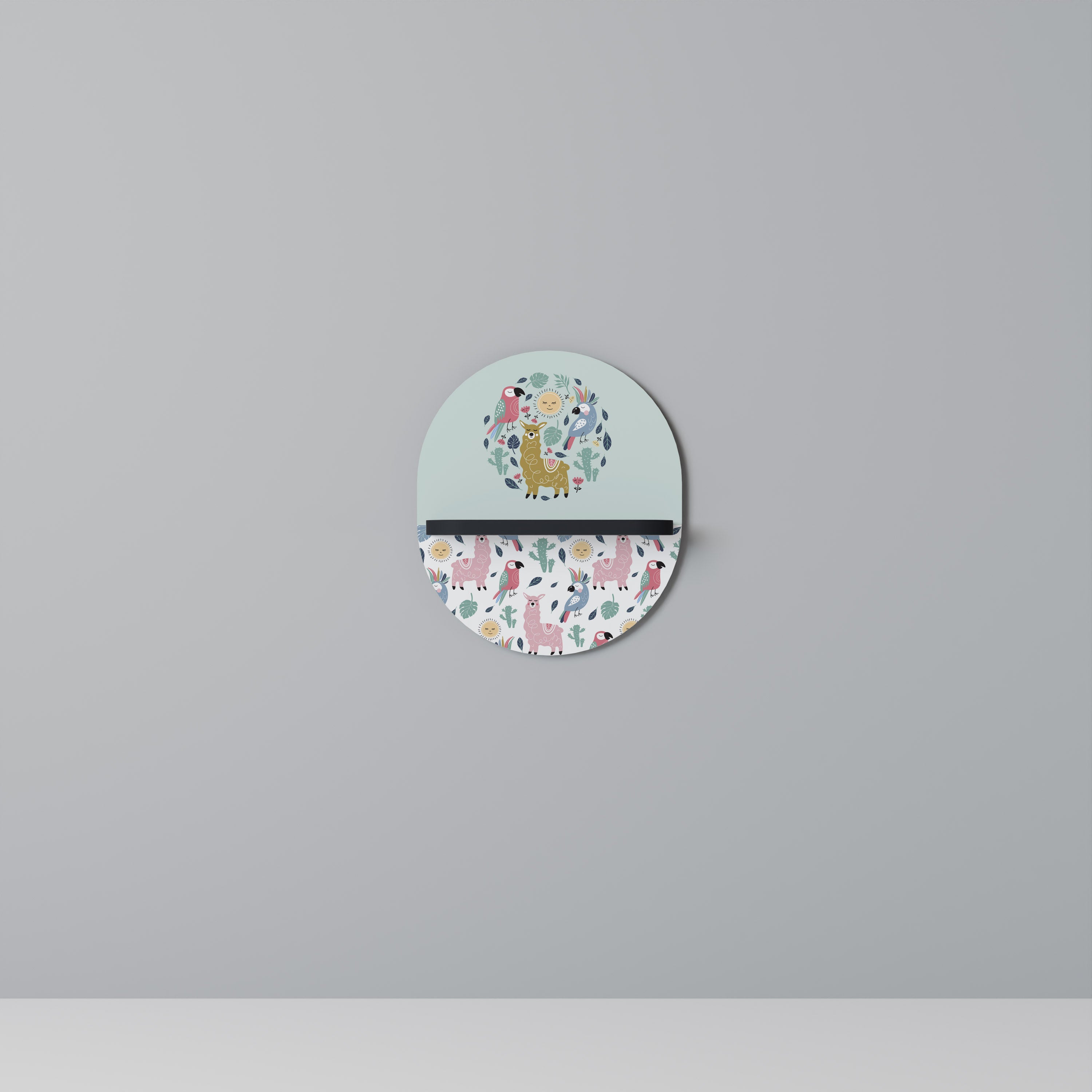 COLORFUL ALPACAS Decorative Art Shelf