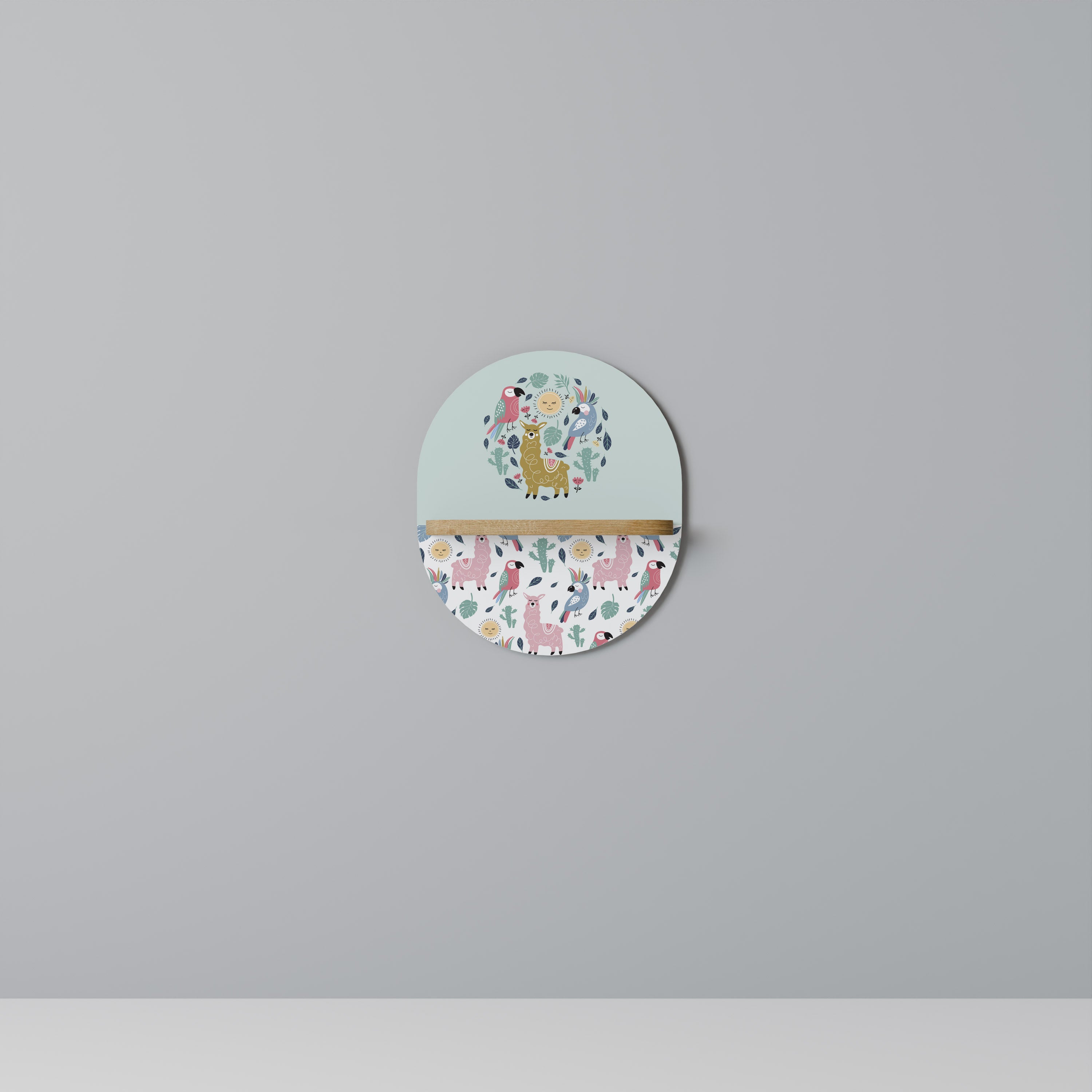 COLORFUL ALPACAS Decorative Art Shelf