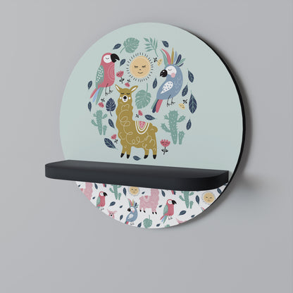 COLORFUL ALPACAS Art Shelf