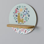 COLORFUL ALPACAS Decorative Art Shelf