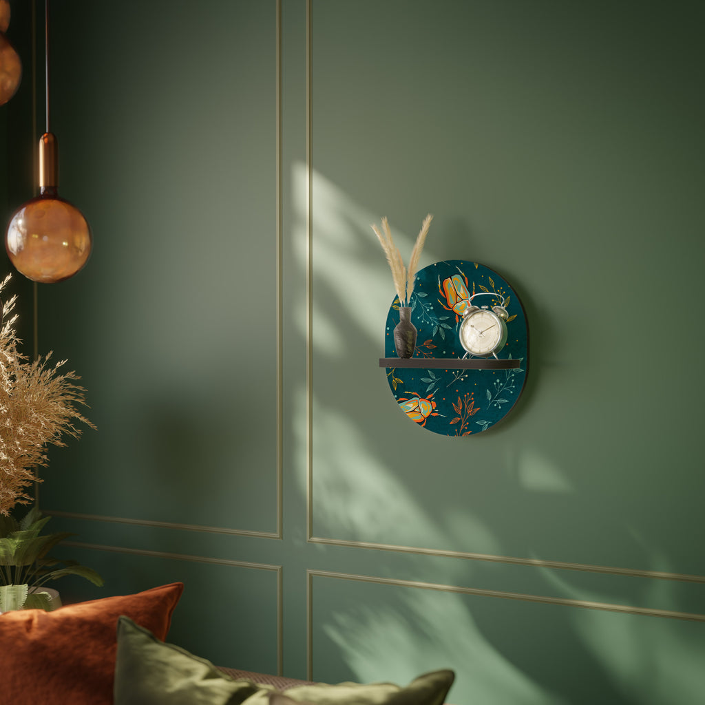 AUTUMN INSECTS Decorative Art Shelf