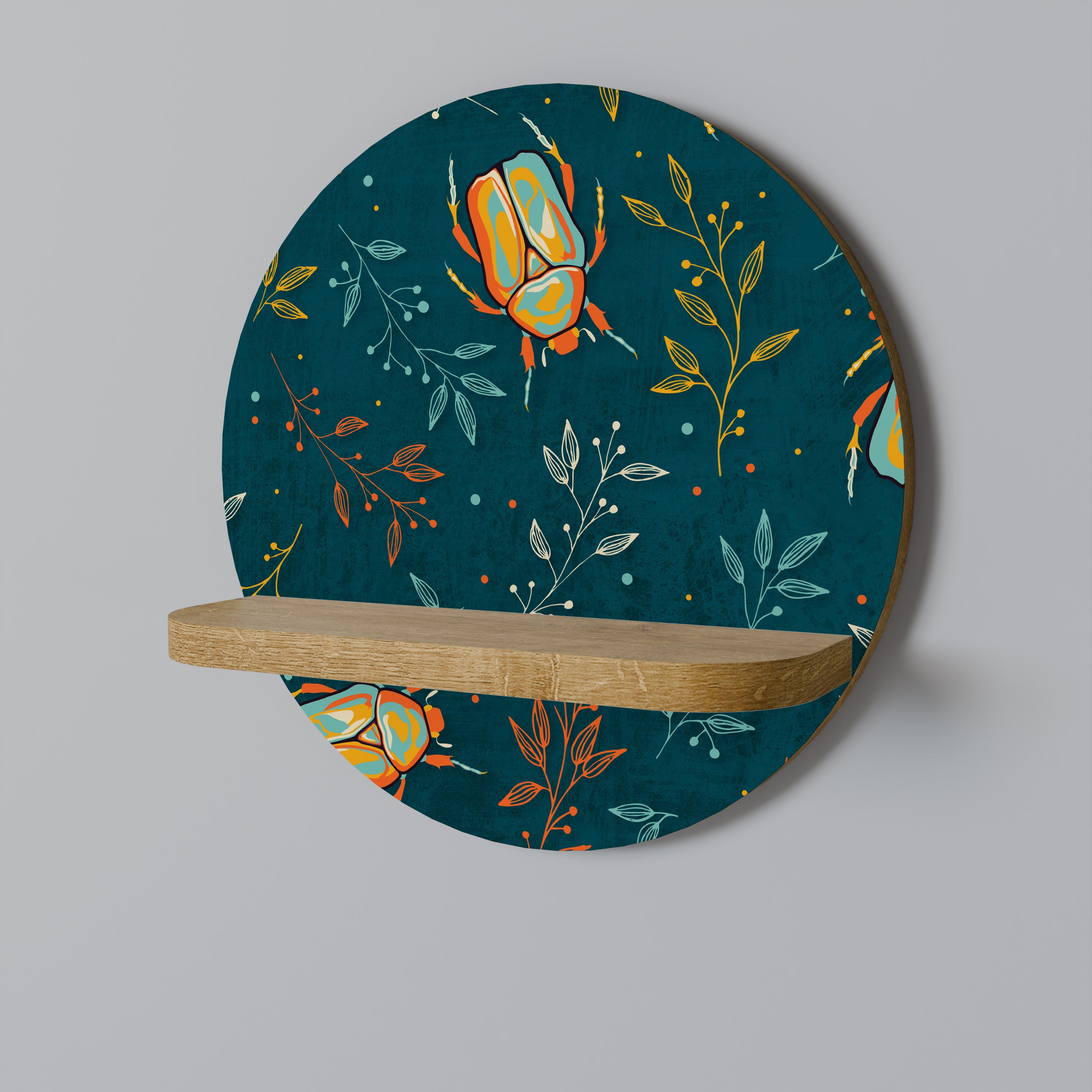 AUTUMN INSECTS Decorative Art Shelf