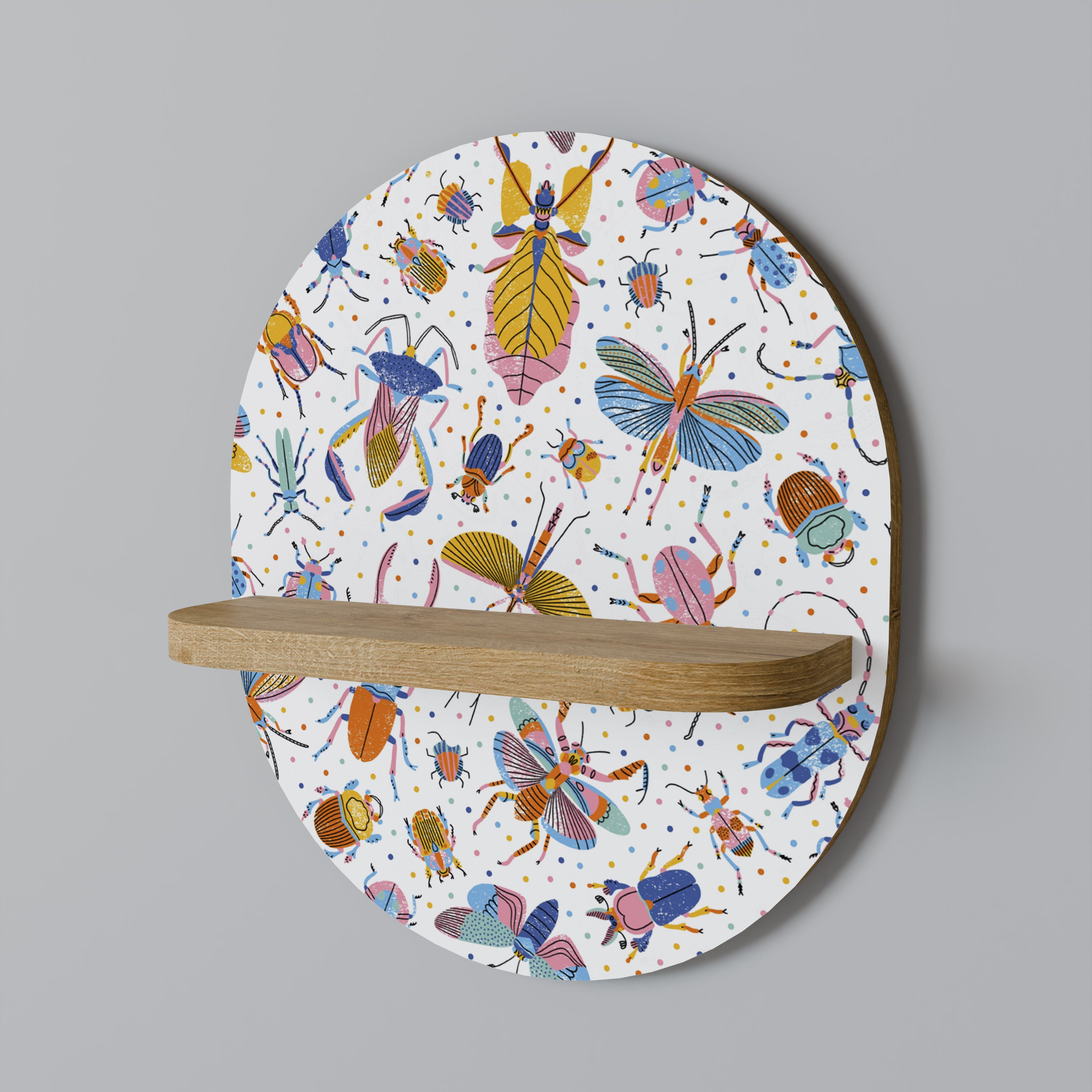 COLORFUL INSECTS Decorative Art Shelf
