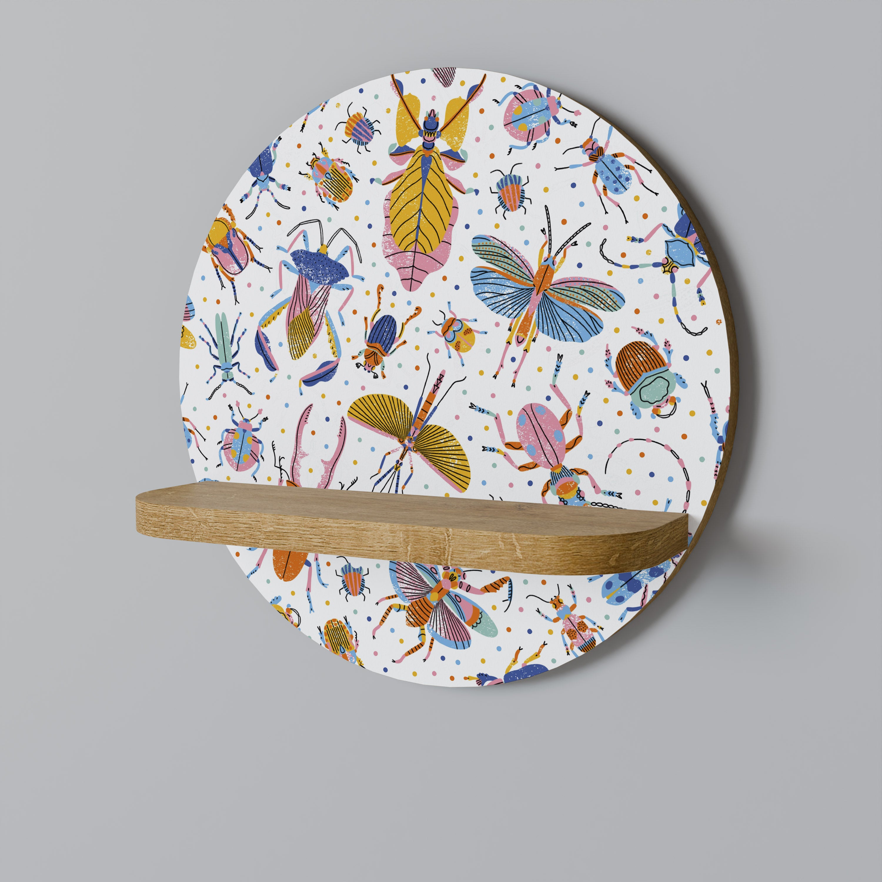 COLORFUL INSECTS Decorative Art Shelf