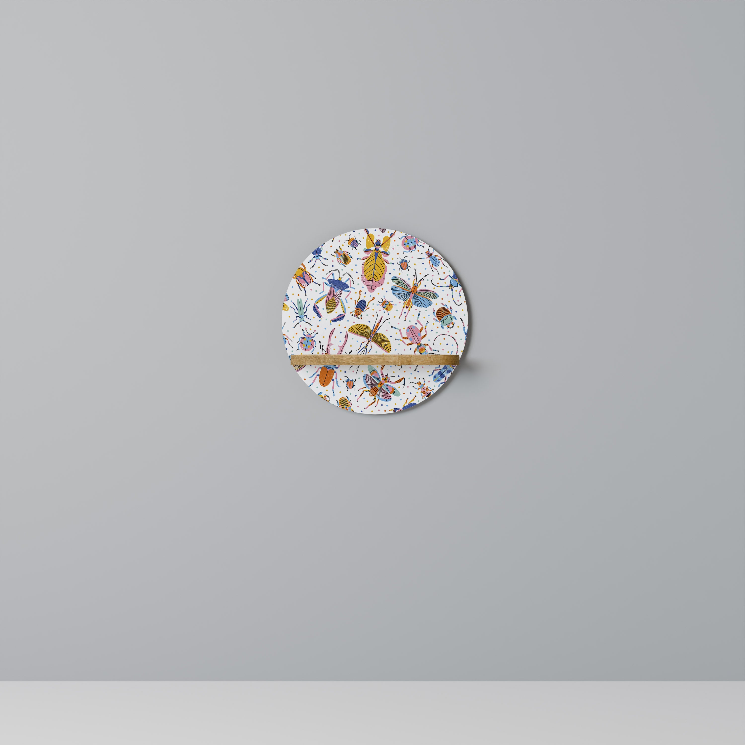 COLORFUL INSECTS Decorative Art Shelf