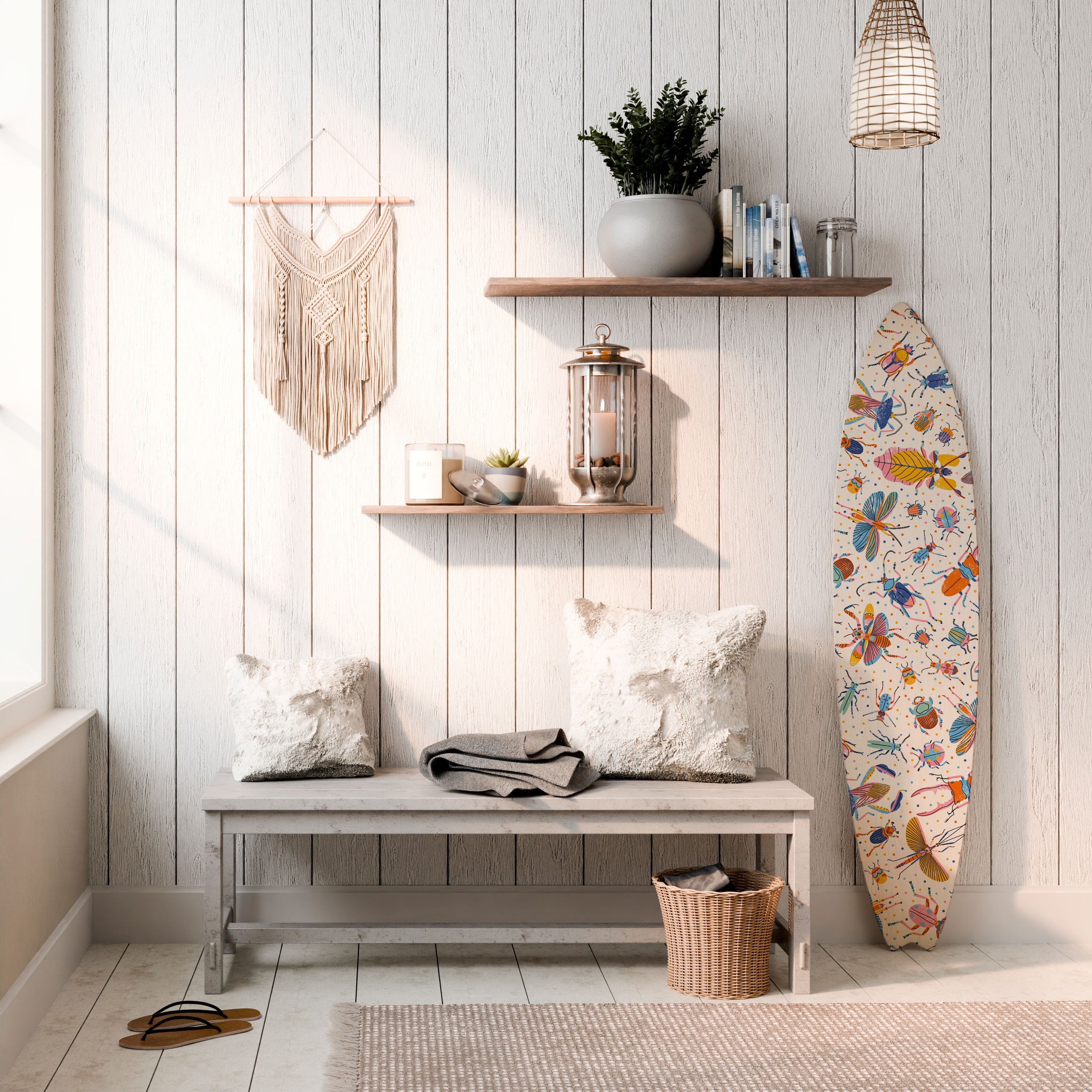 COLORFUL INSECTS Surfboard Decorative Panel