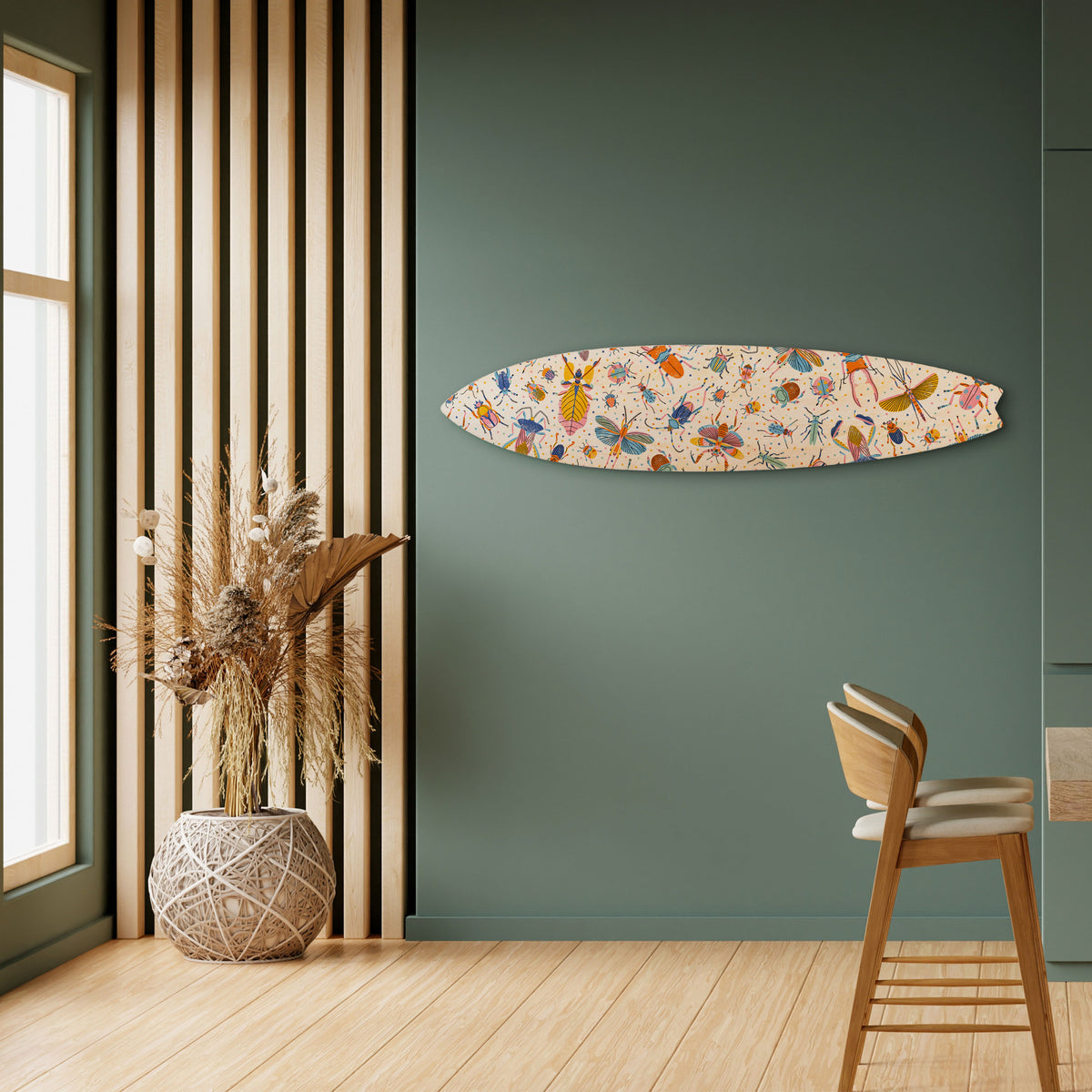 COLORFUL INSECTS Surfboard Decorative Panel