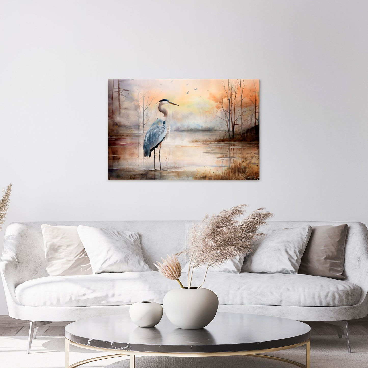 HERON DAYDREAM Stampa su tela orizzontale