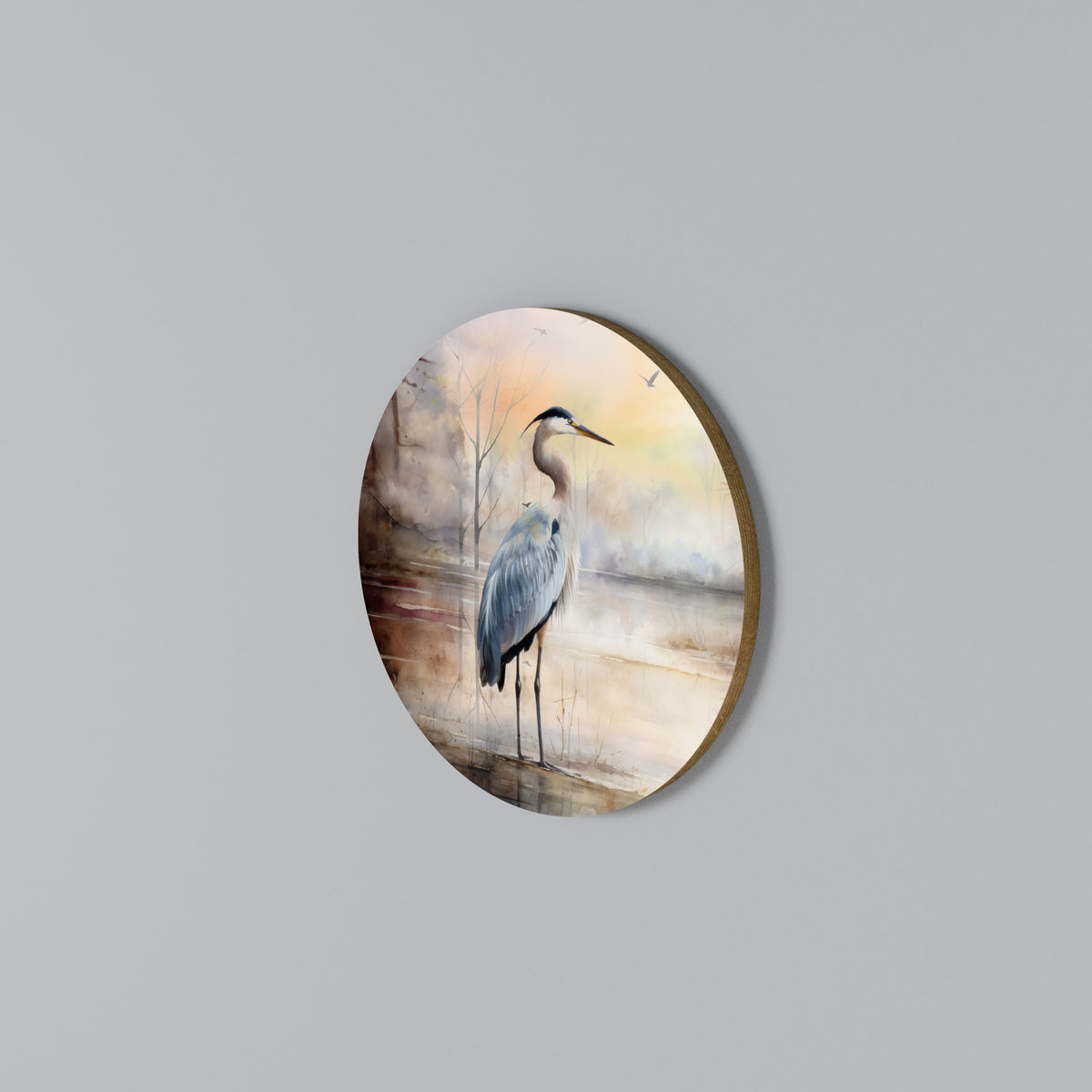 HERON DAYDREAM Στρογγυλός πίνακας ζωγραφικής