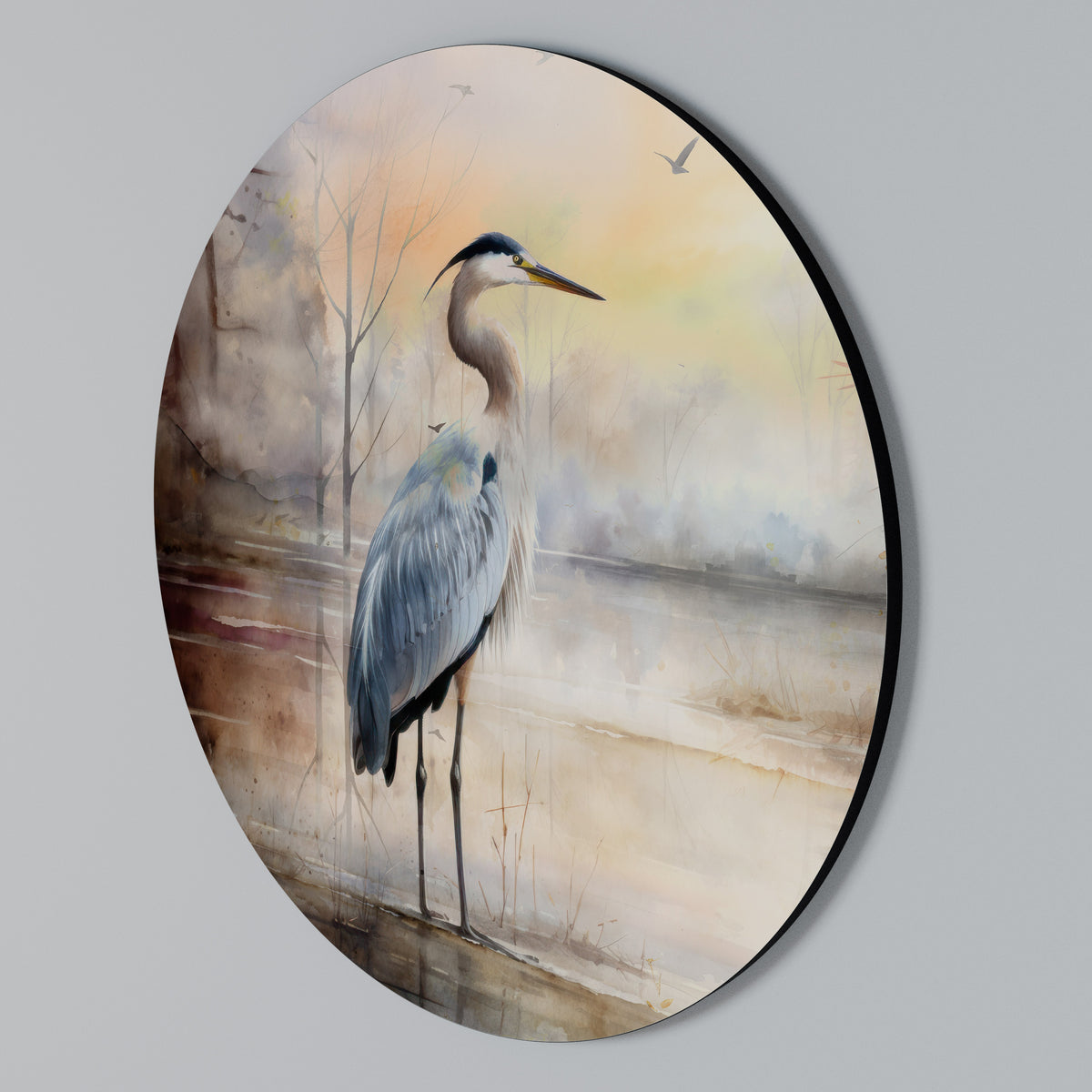 HERON DAYDREAM Στρογγυλός πίνακας ζωγραφικής