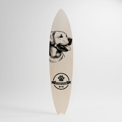 LABRADOR DOG Painel Decorativo Prancha de Surf