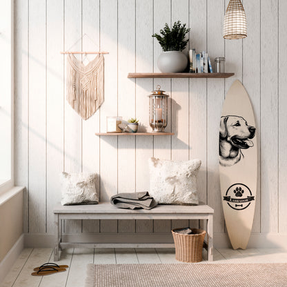 LABRADOR DOG Painel Decorativo Prancha de Surf