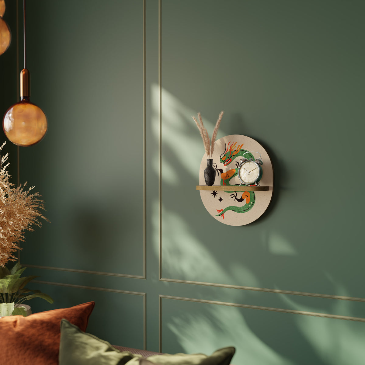 GREEN SKY GUARDIAN Decorative Art Shelf